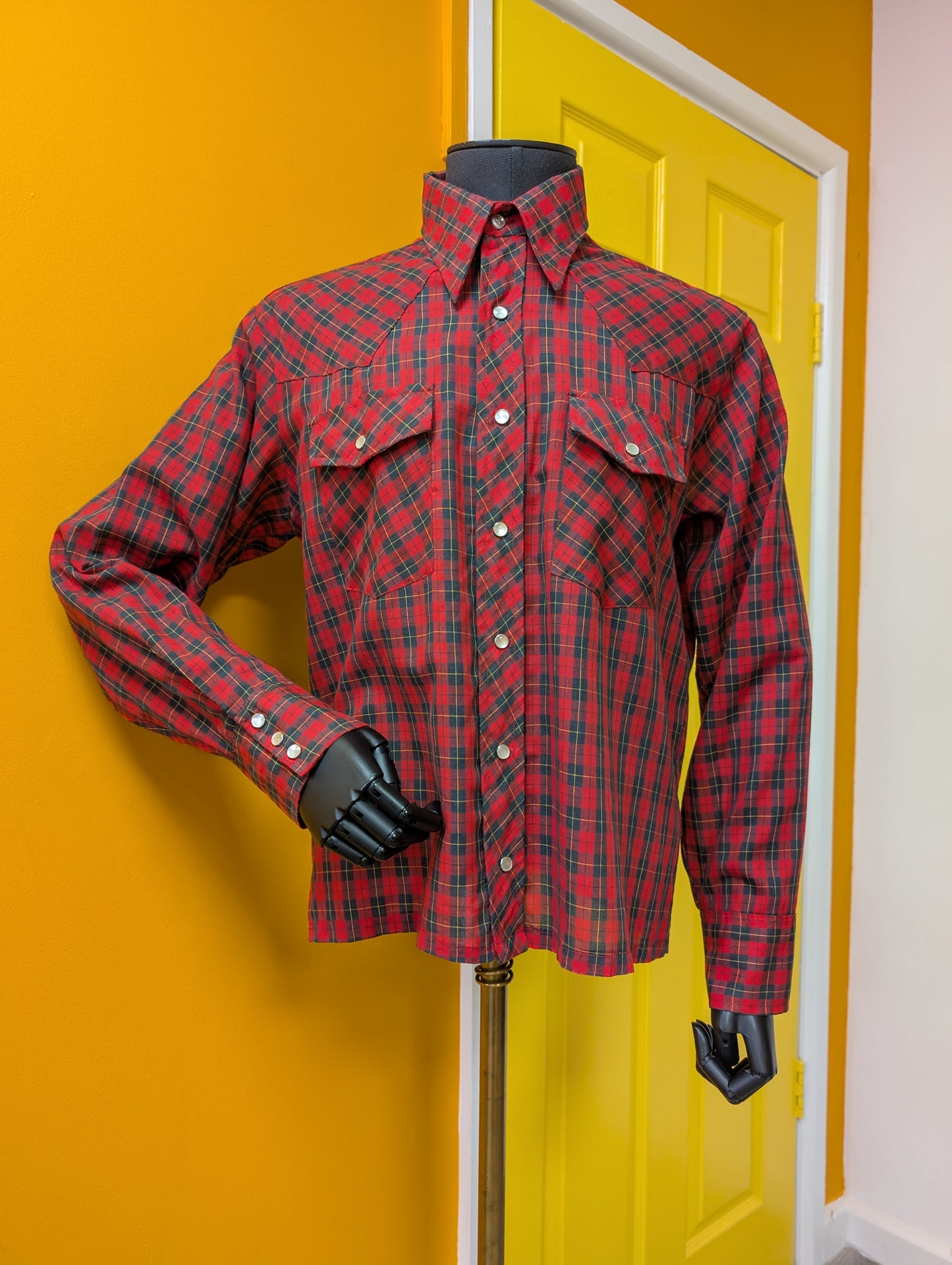 1970s Western Collection by Michael Barry red check shirt