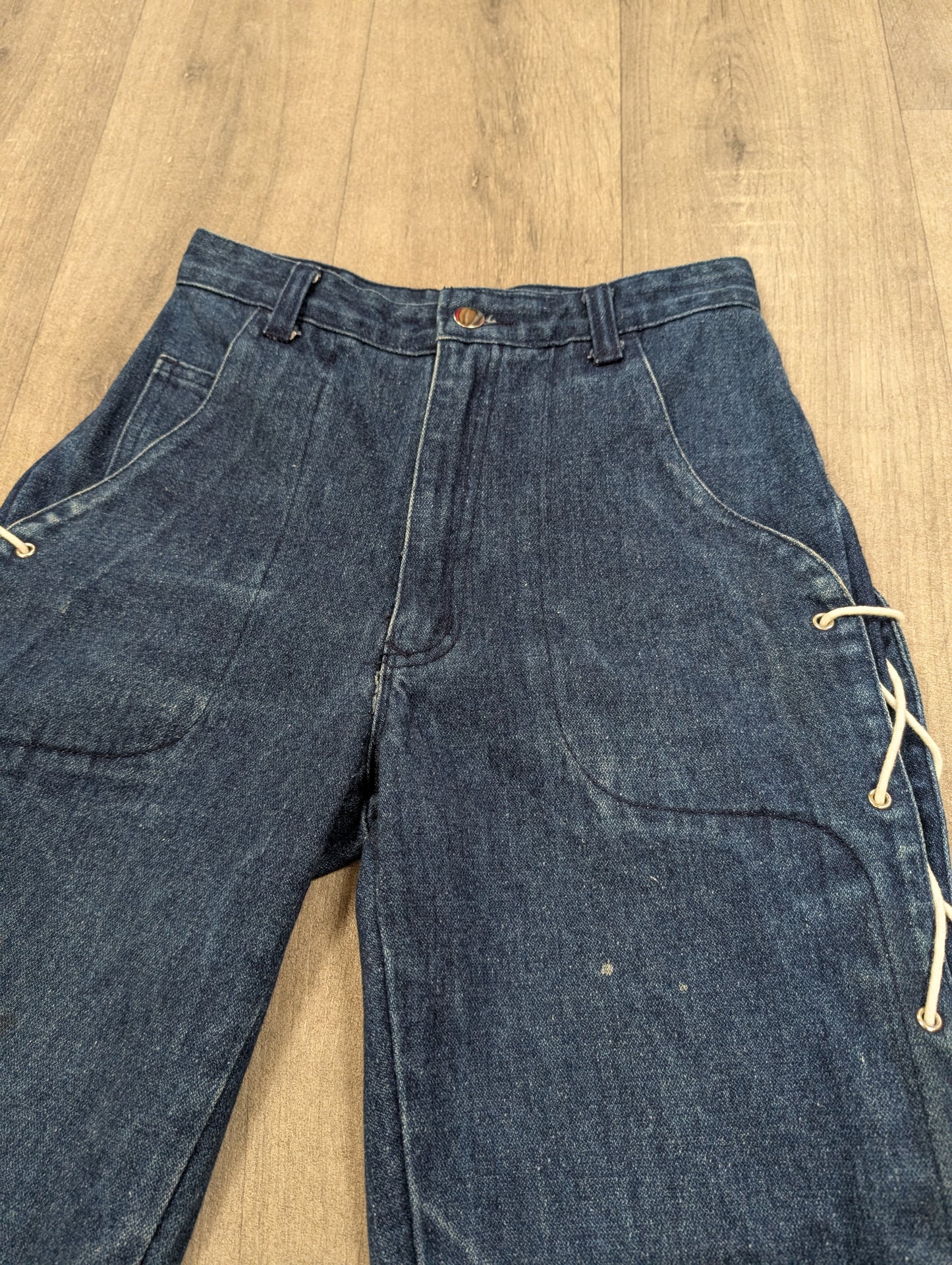 70s/80s John Craig lace up jeans - 24" waist