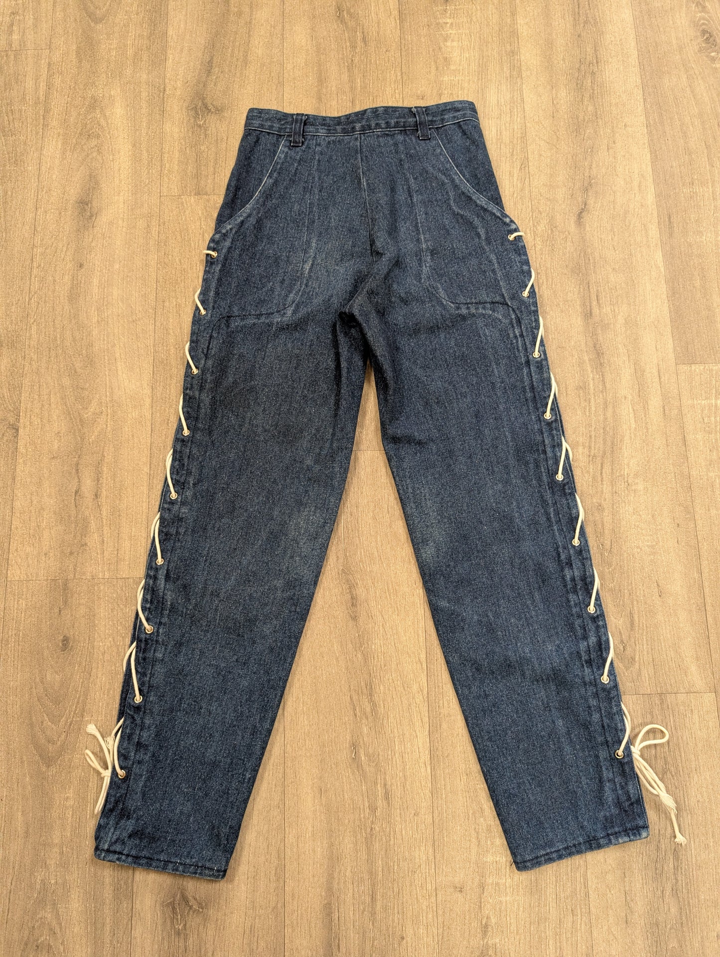 70s/80s John Craig lace up jeans - 24" waist