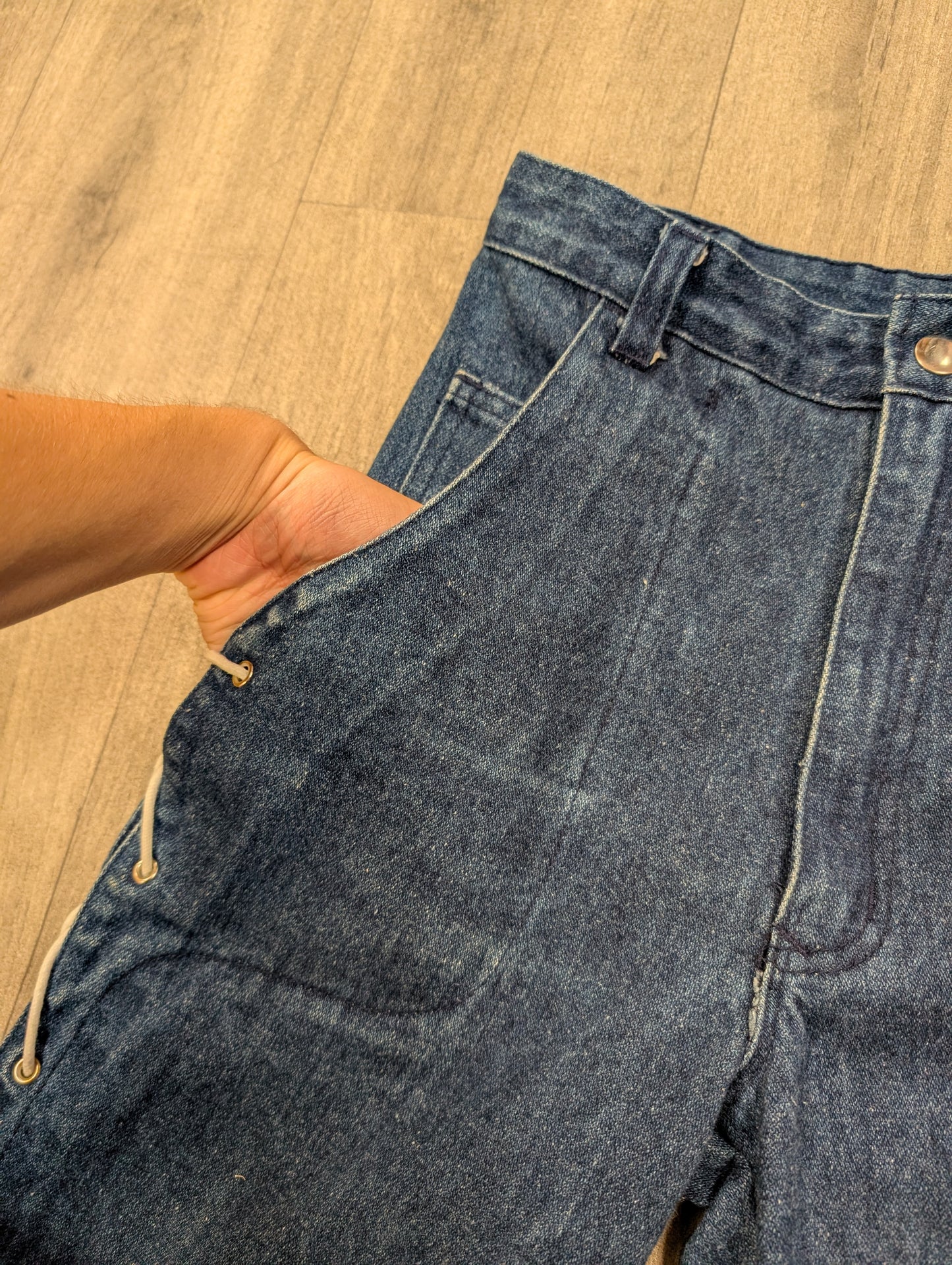70s/80s John Craig lace up jeans - 24" waist
