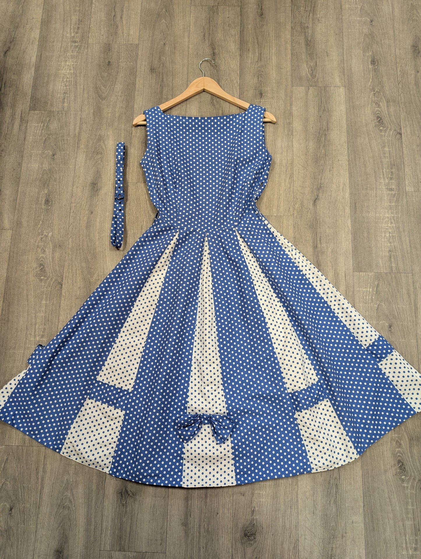 1950s Provawear blue/white polka dot cotton dress - XS/6