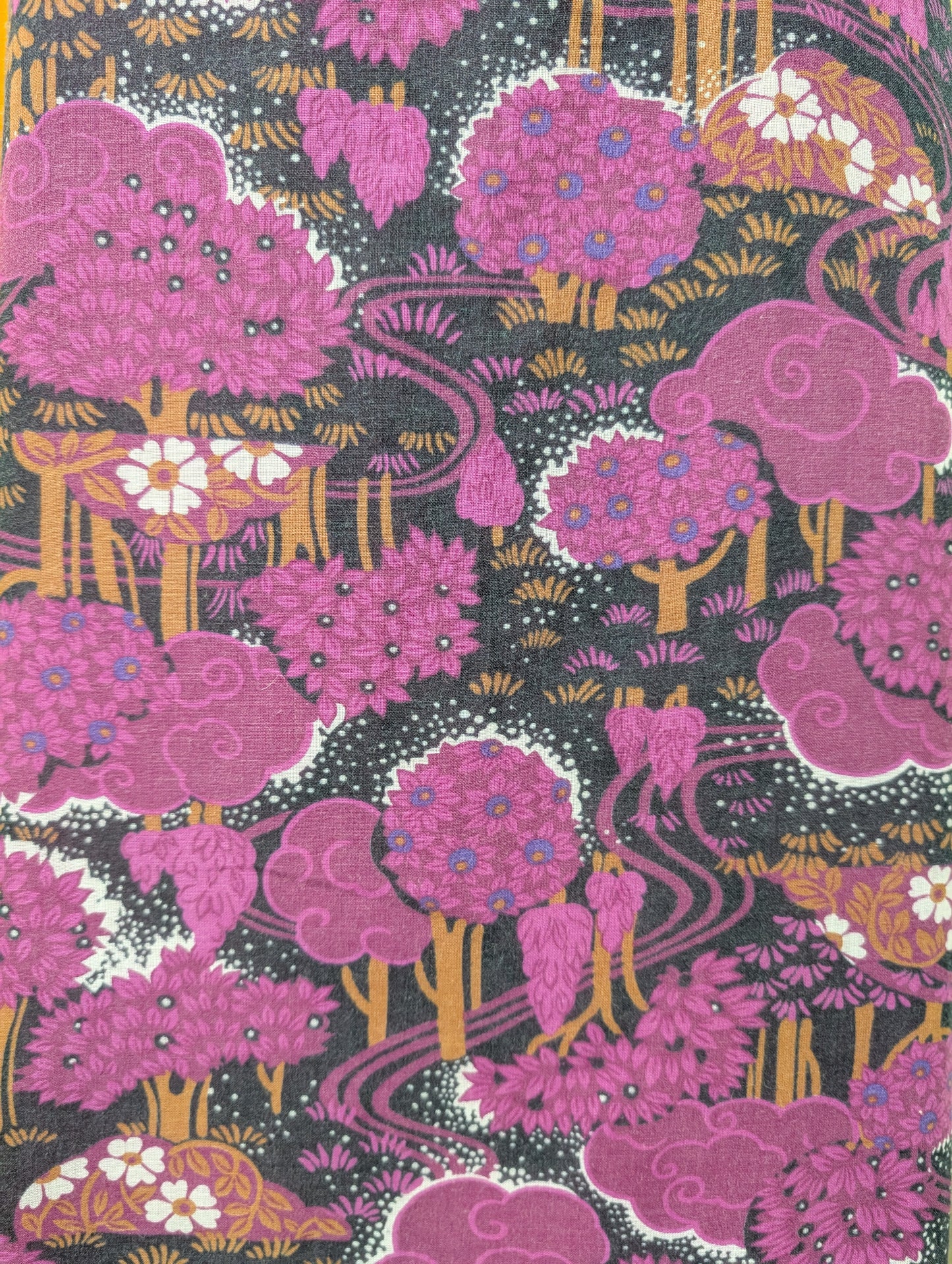 1970s novelty tree print dress - S/8