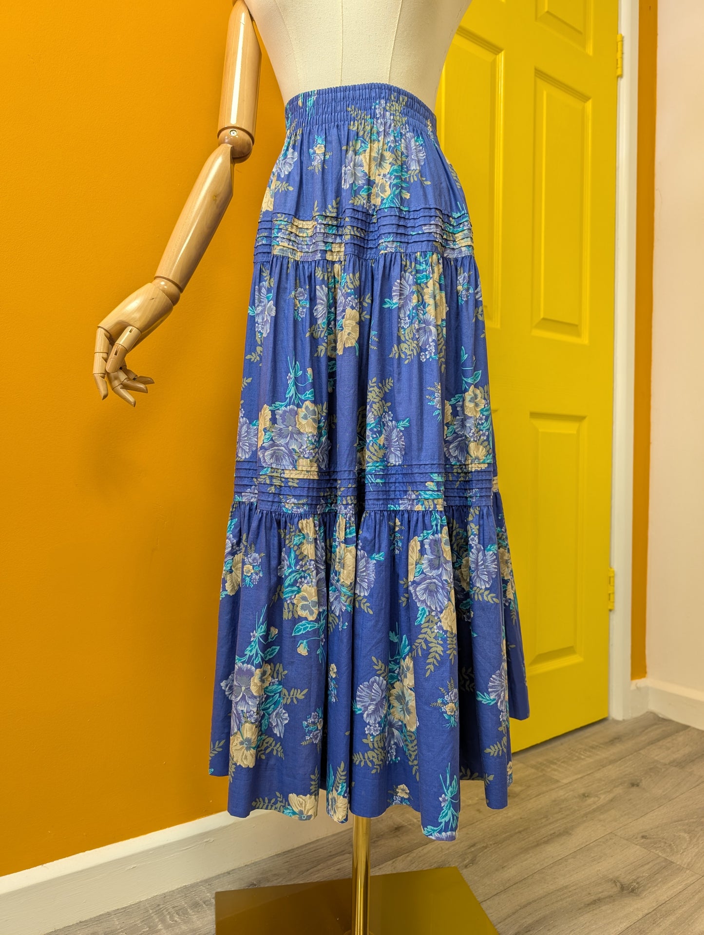80s/90s Laura Ashley cotton floral skirt - XS/S