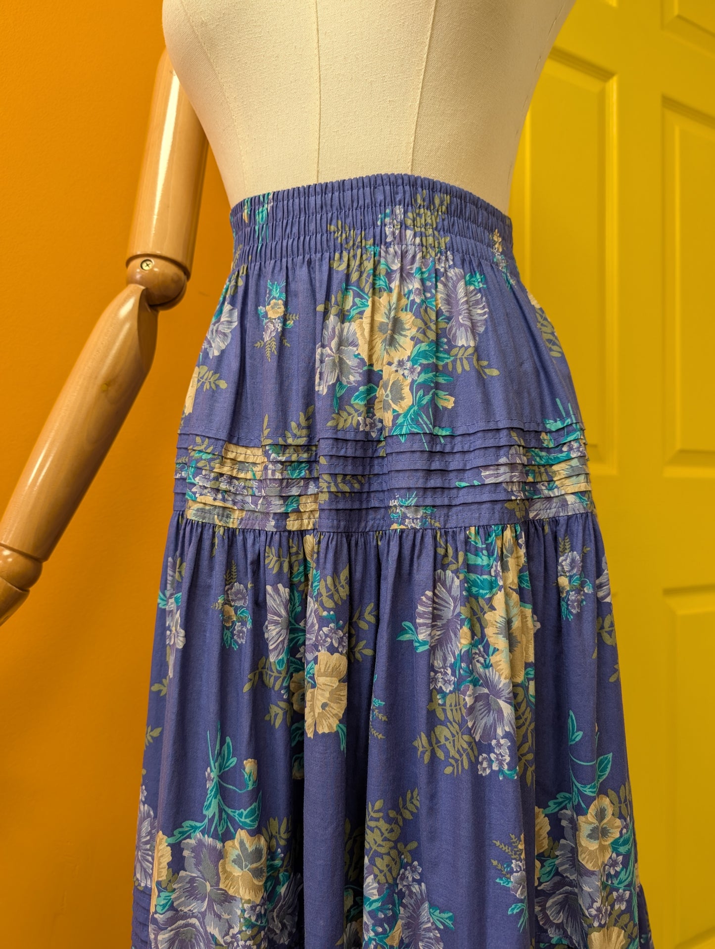 80s/90s Laura Ashley cotton floral skirt - XS/S