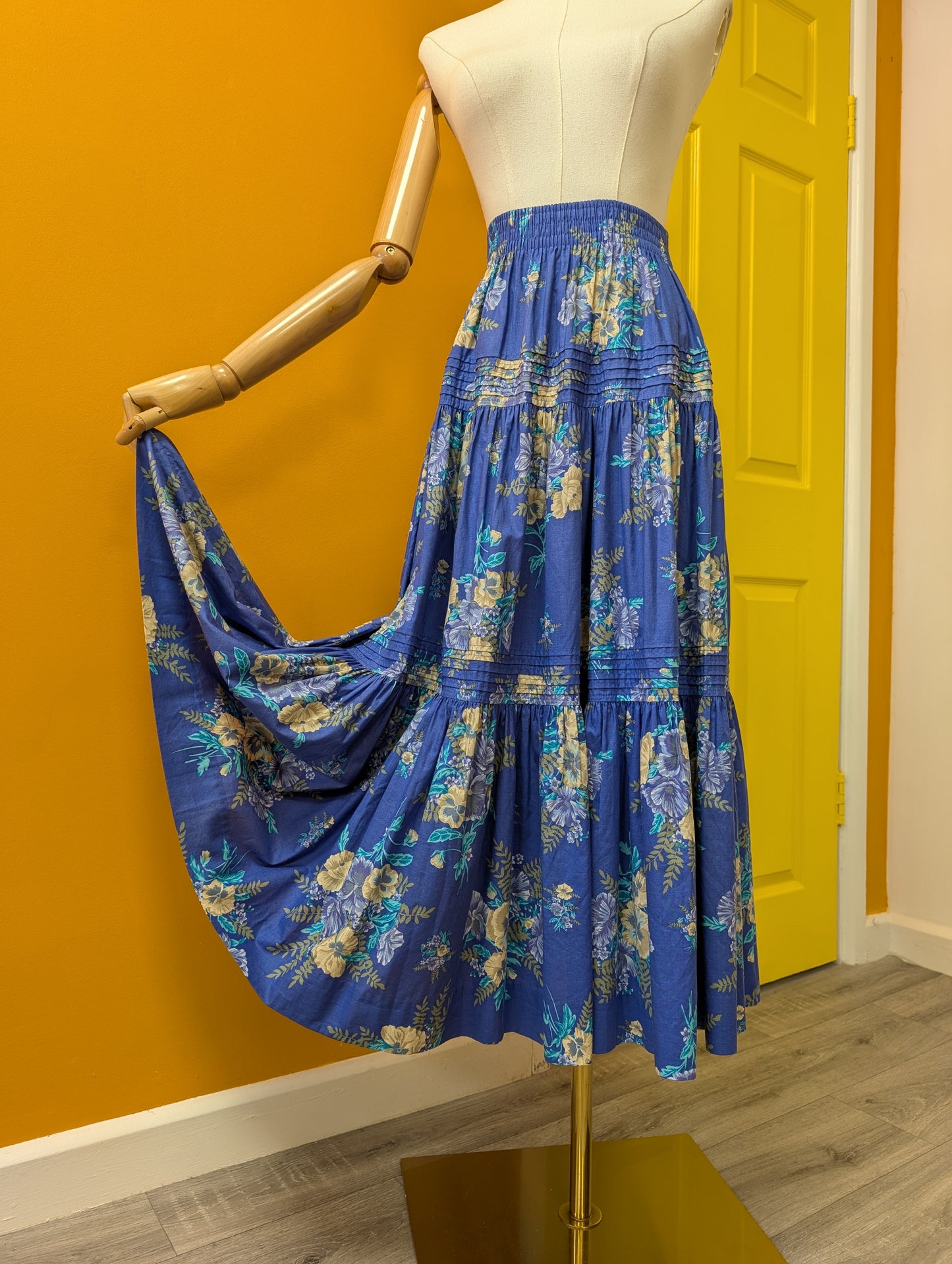 80s/90s Laura Ashley cotton floral skirt - XS/S