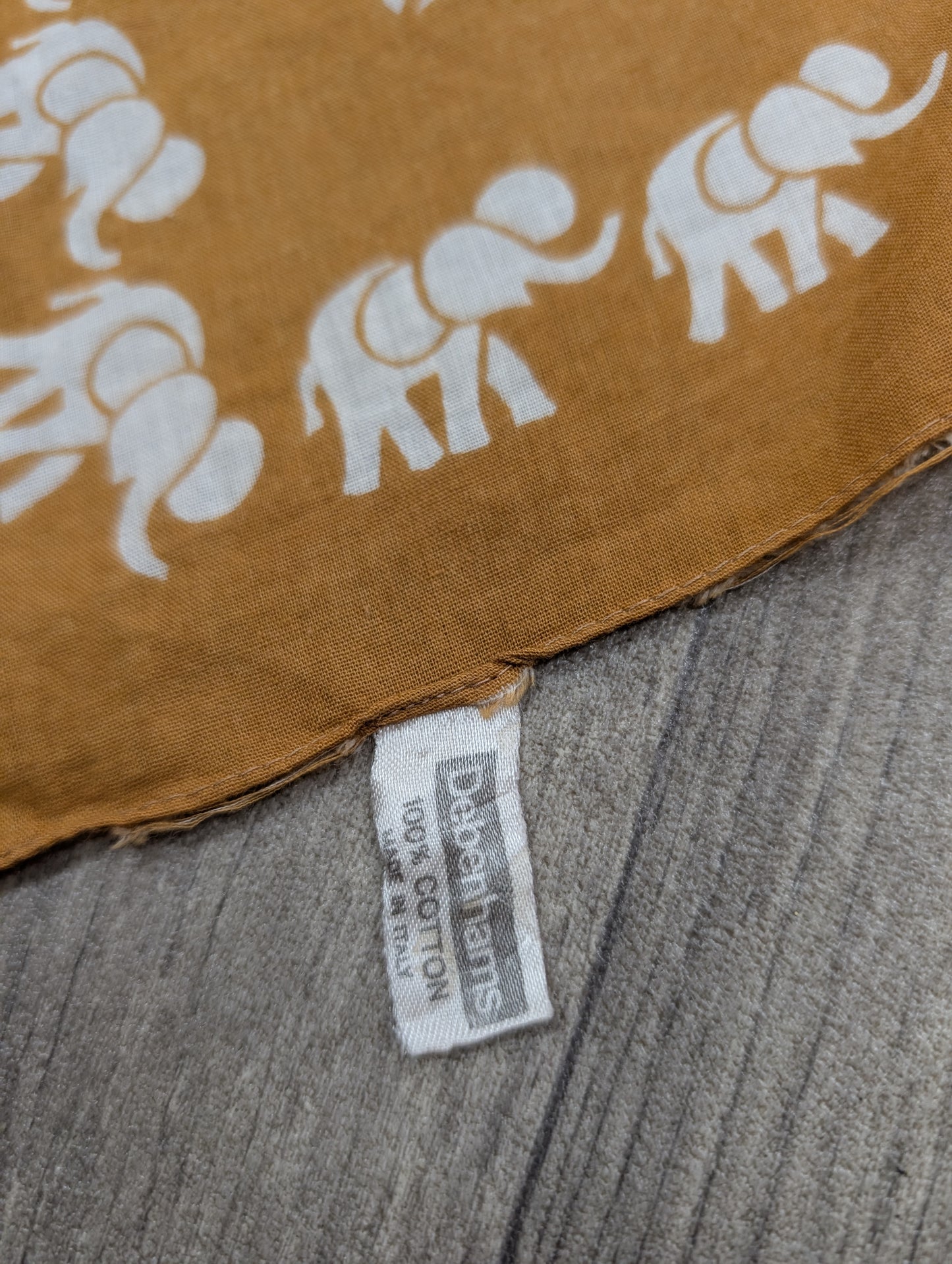 1970s Debenhams cotton safari animal print triangle scarf