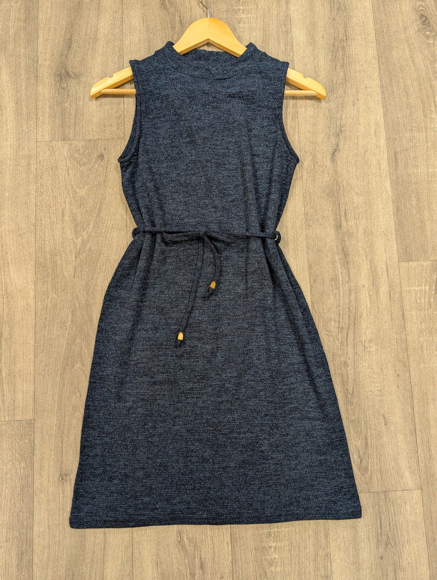 90s sparkly blue dress and belt - XS/S