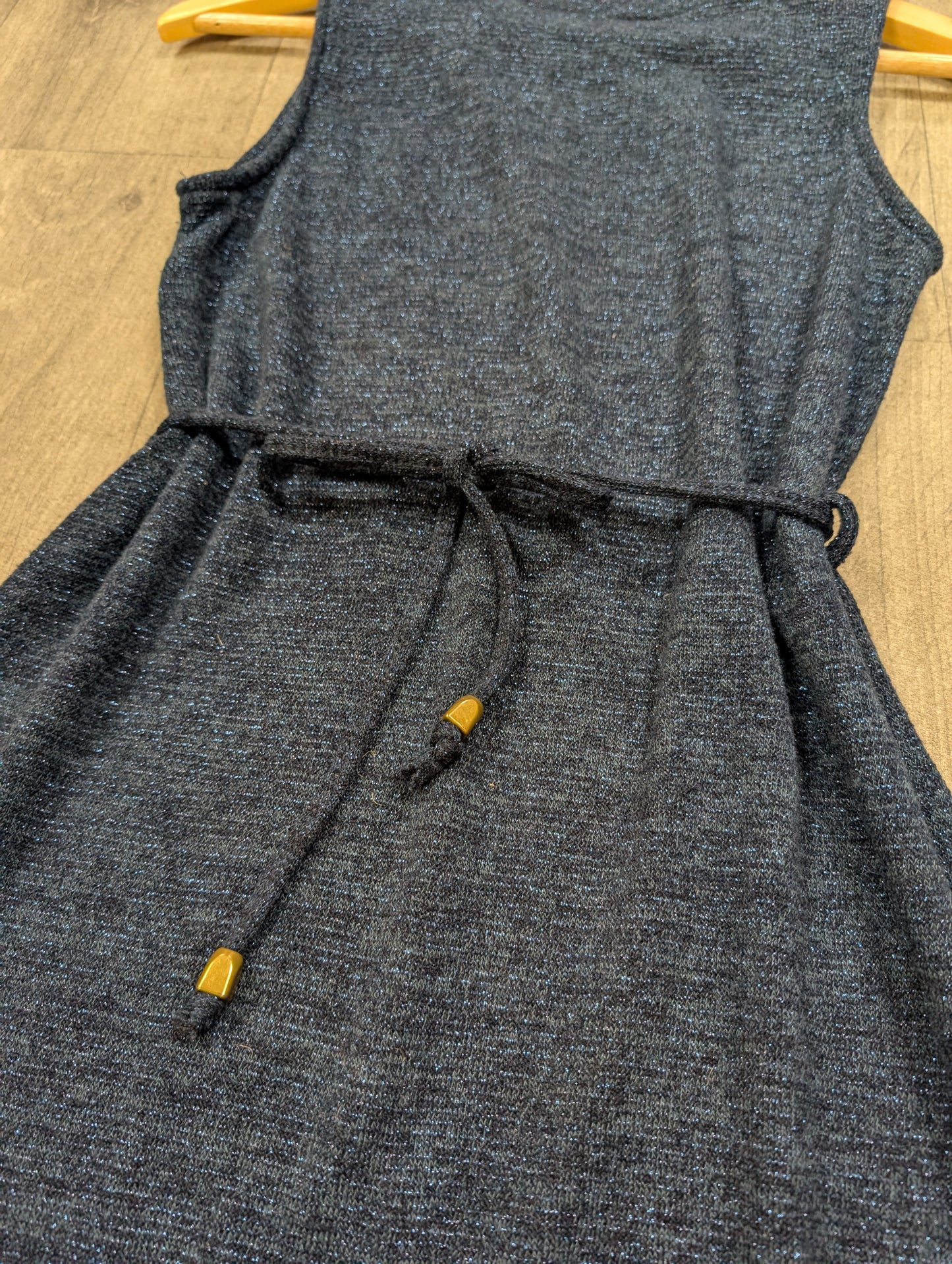 90s sparkly blue dress and belt - XS/S