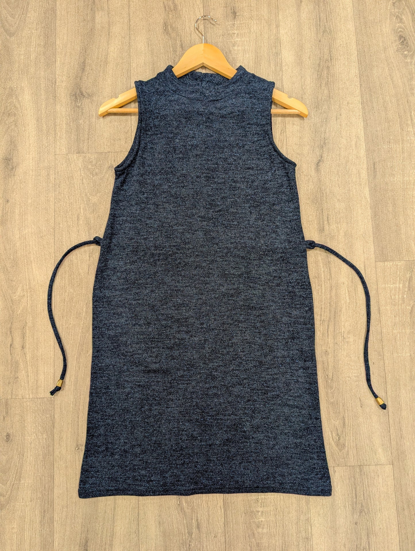 90s sparkly blue dress and belt - XS/S