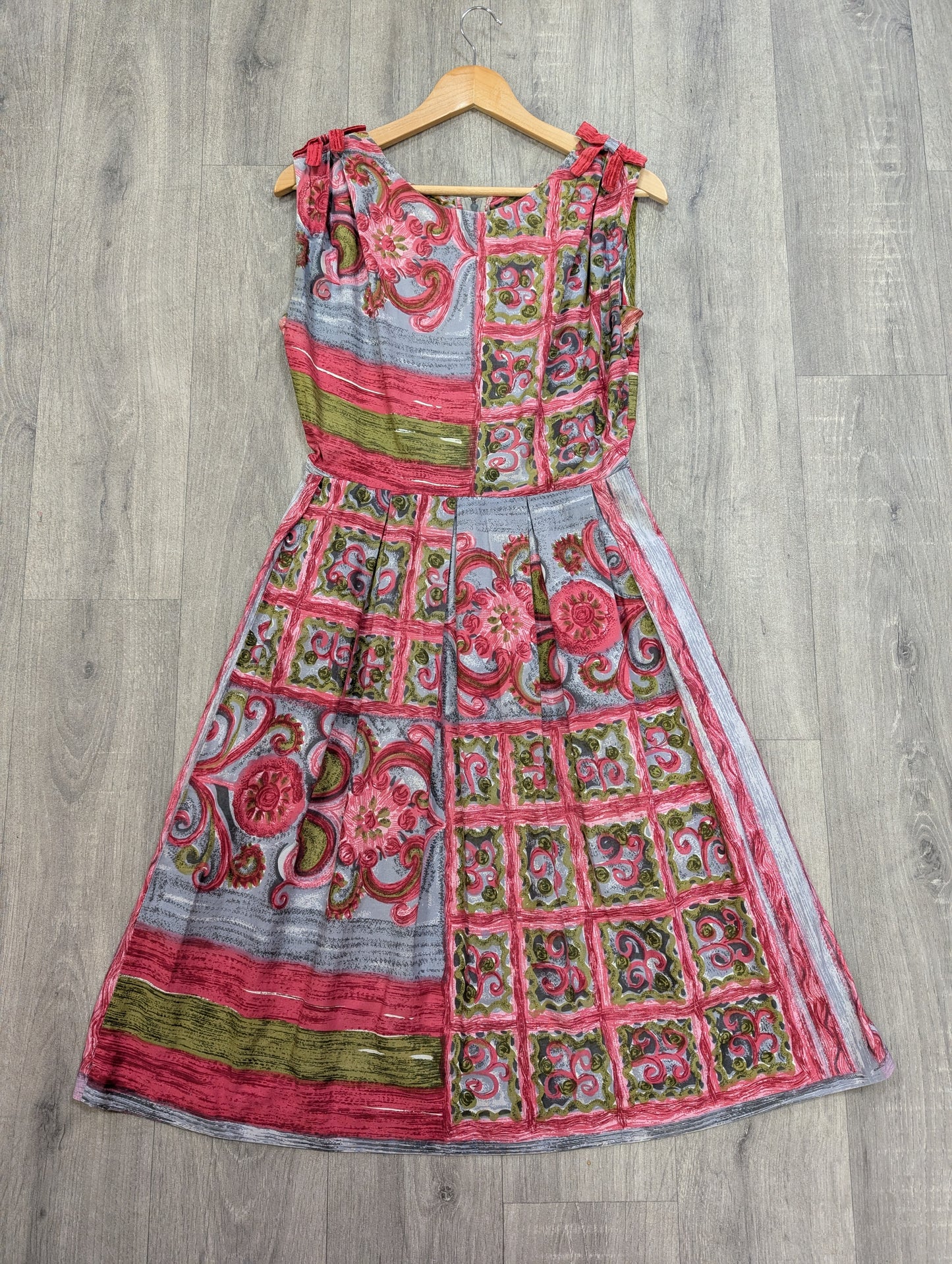 1950s cotton dress - S/8/10