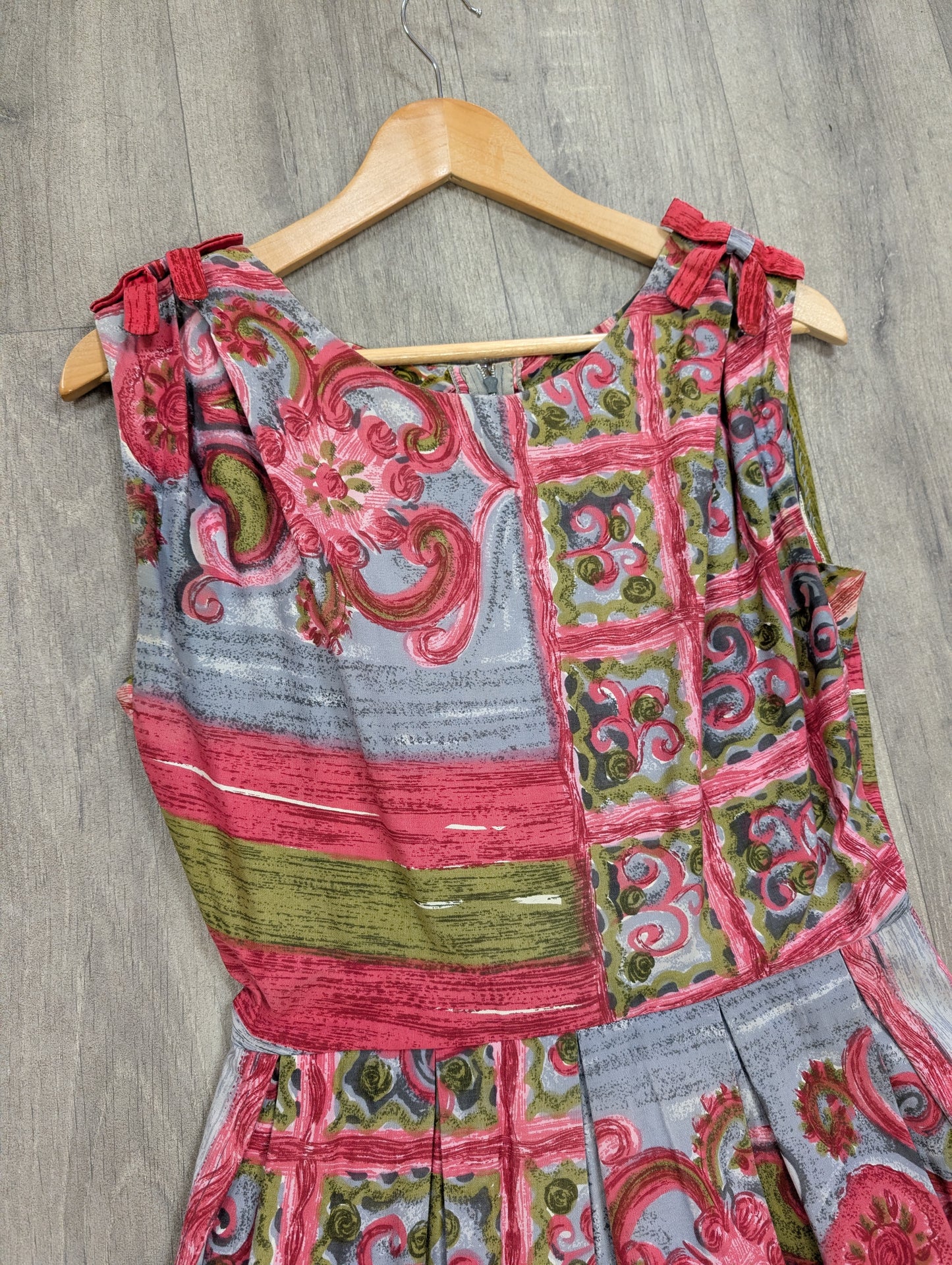 1950s cotton dress - S/8/10