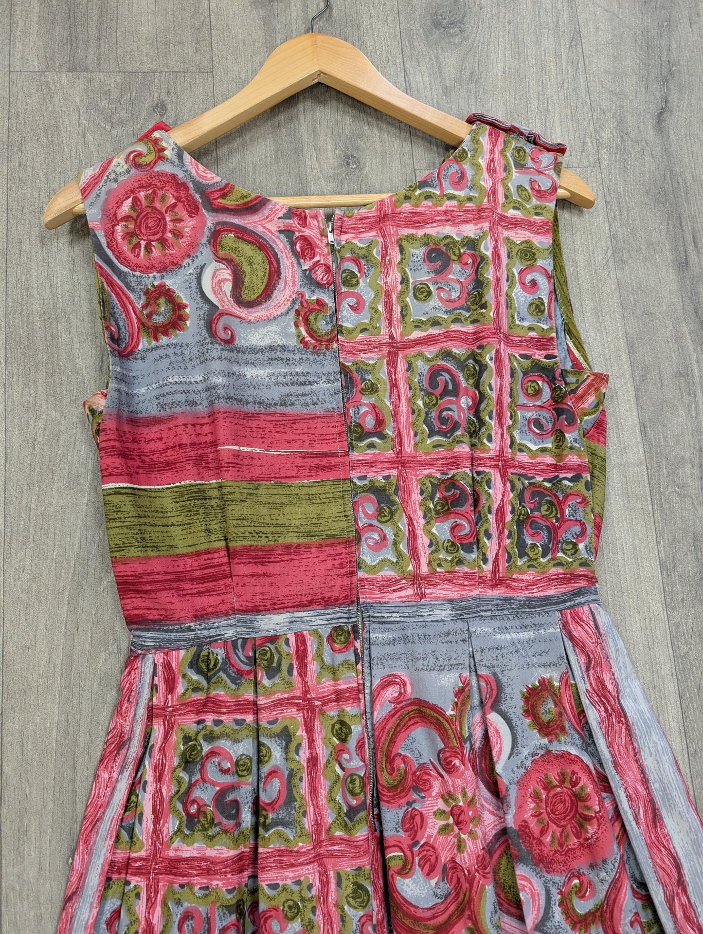 1950s cotton dress - S/8/10