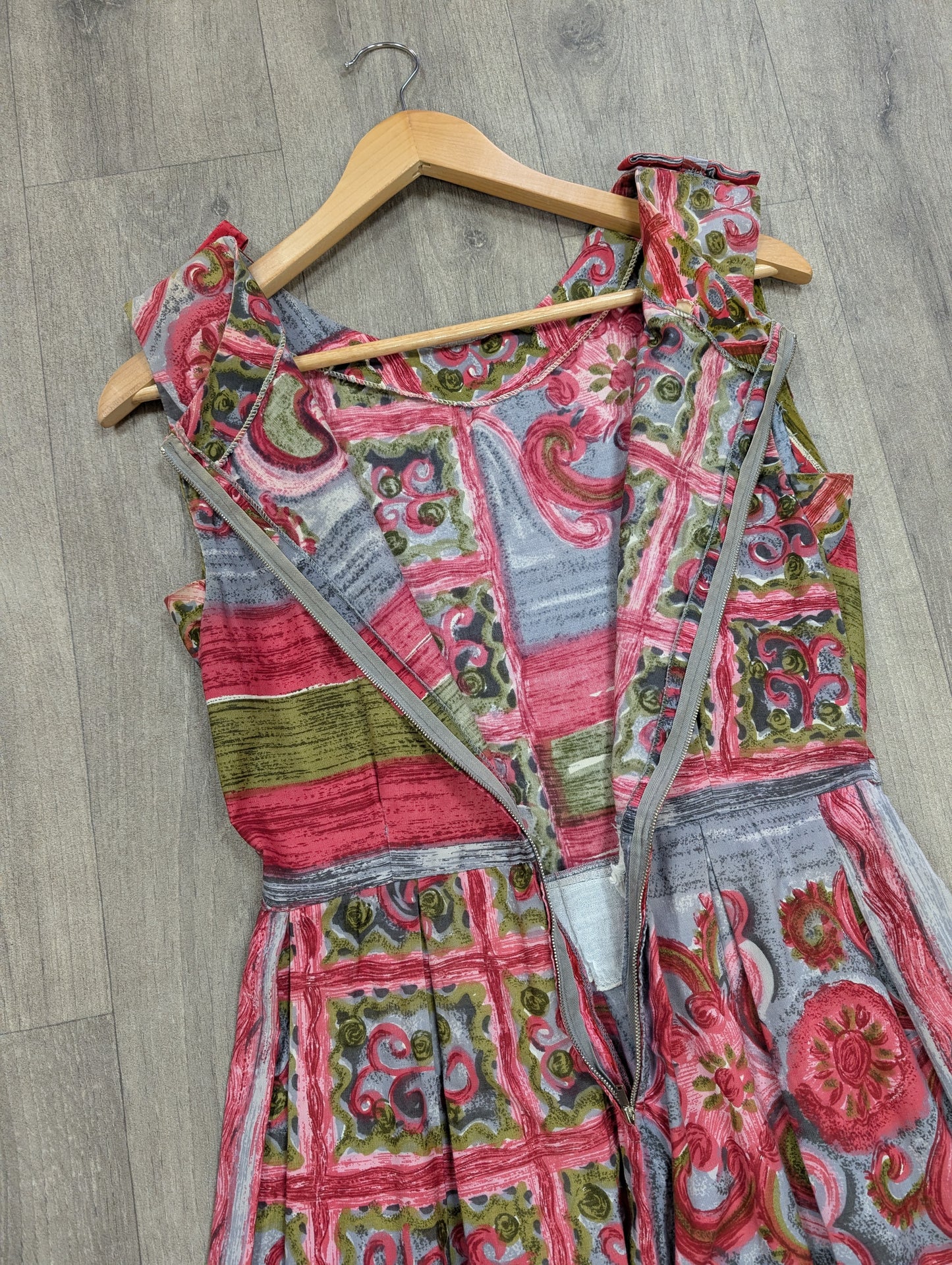 1950s cotton dress - S/8/10