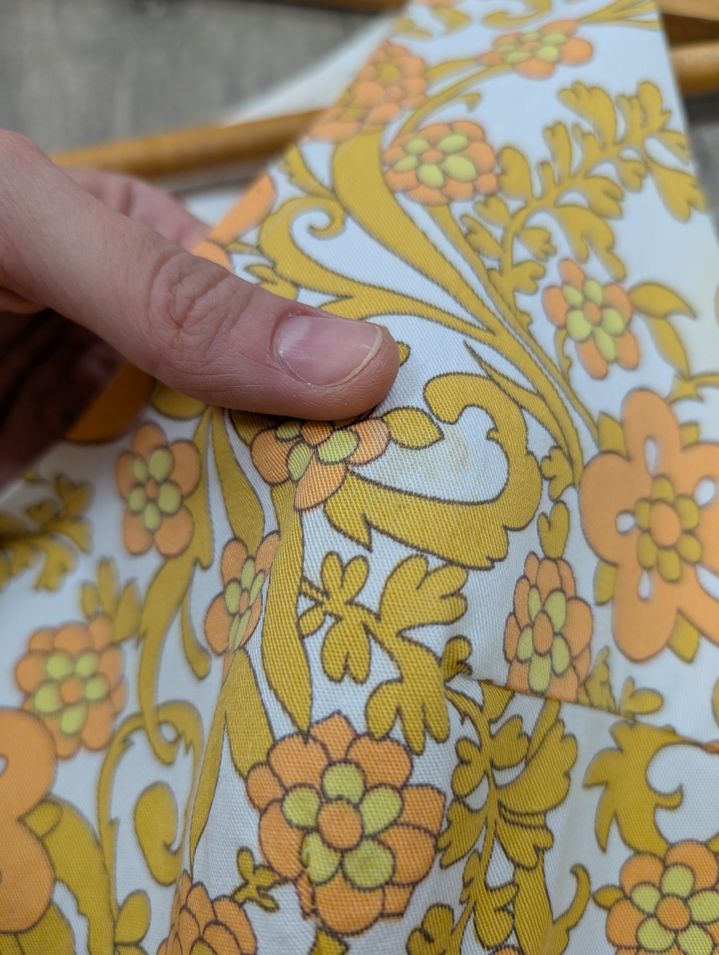 1960s cut out floral mini dress - S/10