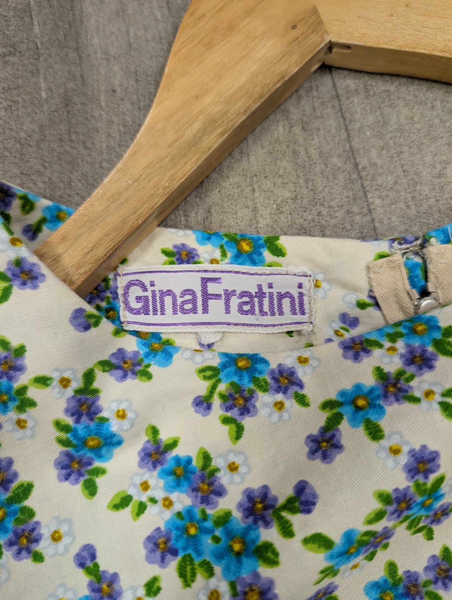 1960s Gina Fratini floral cotton mini dress - XS/6/8