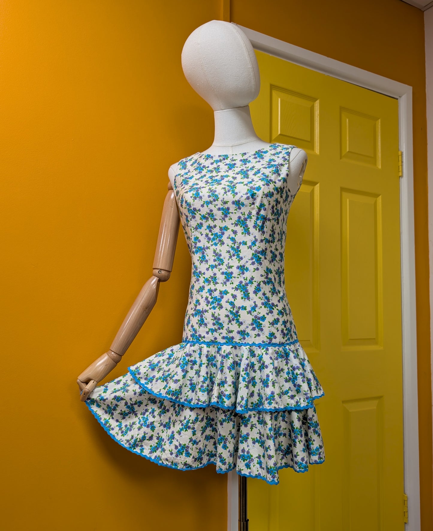 1960s Gina Fratini floral cotton mini dress - XS/6/8