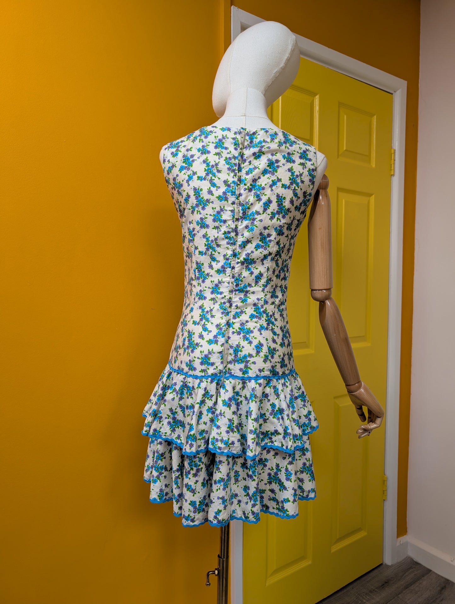 1960s Gina Fratini floral cotton mini dress - XS/6/8