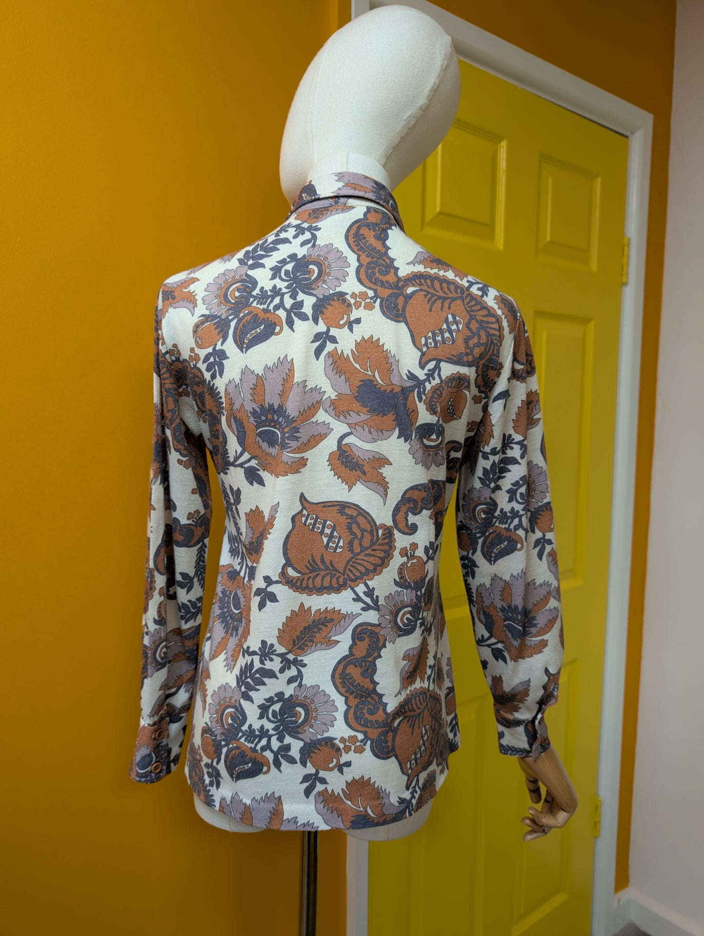 1970s David Keys dagger collar shirt - S