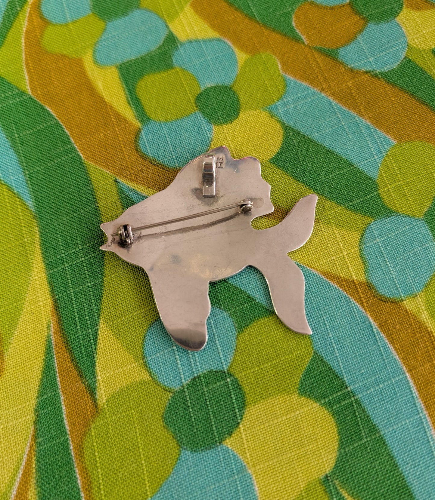 Mexican silver fish brooch/pendant