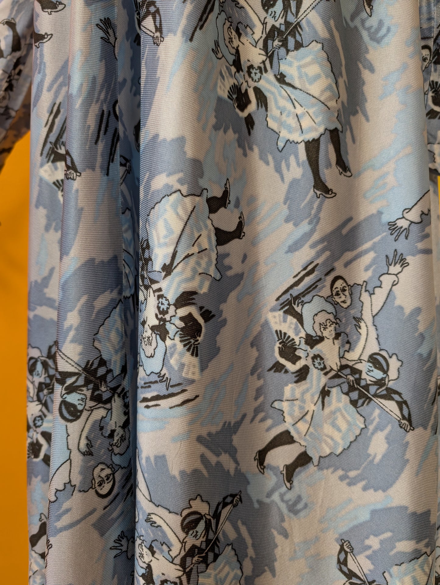 1970s novelty Pierrot clown/harlequin print dress - XS/S