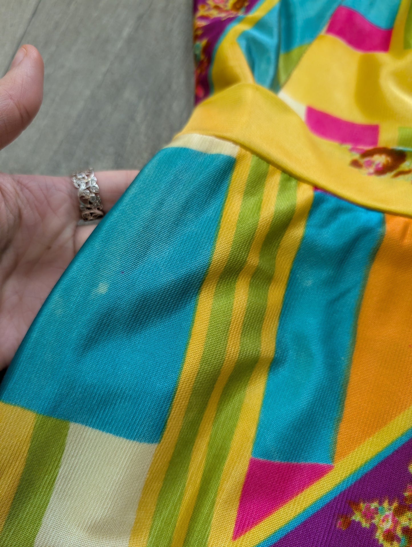 60s/70s psychedelic playsuit -XS/6