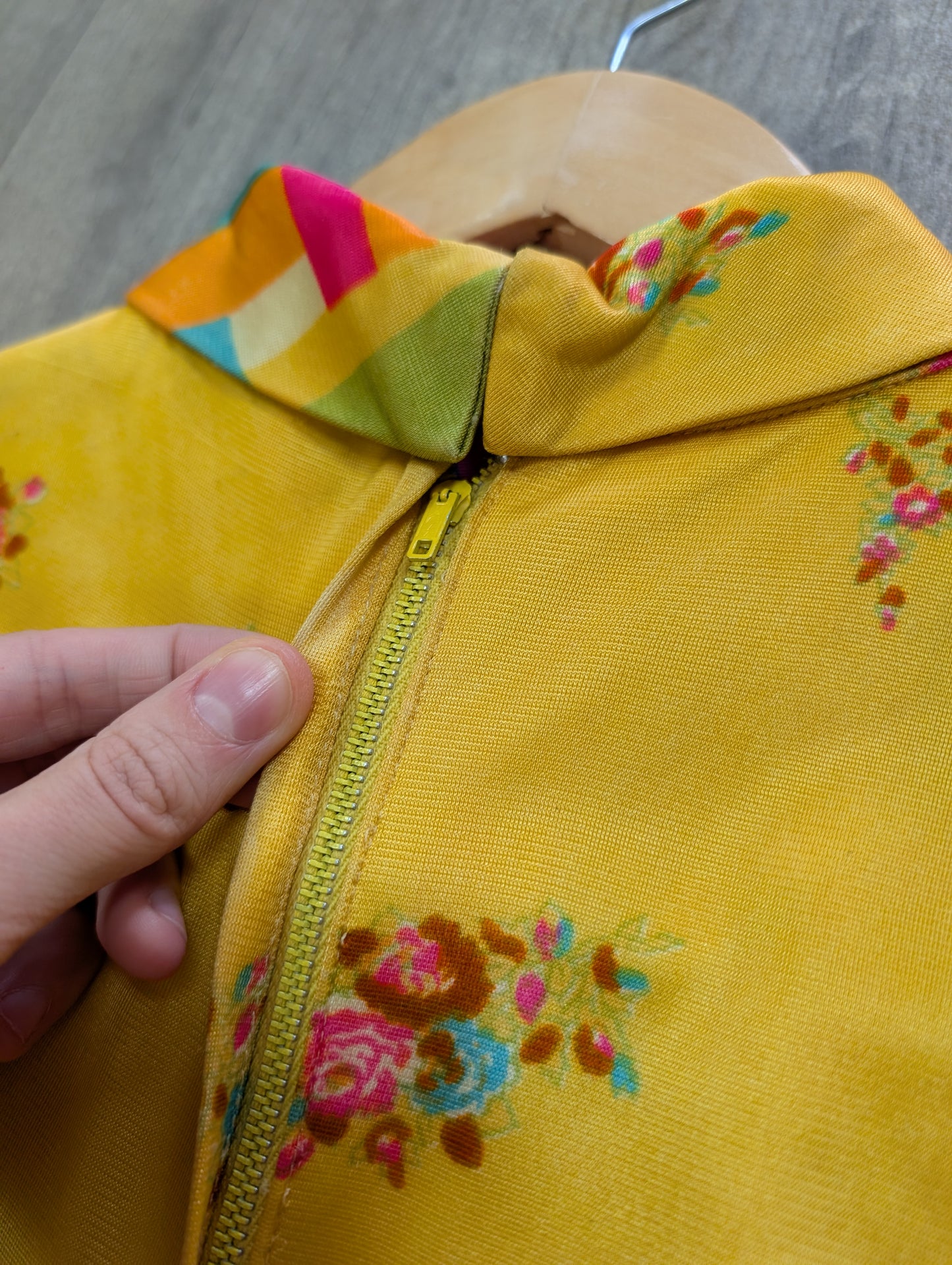 60s/70s psychedelic playsuit -XS/6