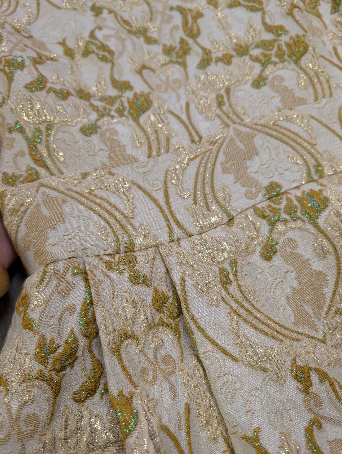 1960s Global gold brocade maxi dress - M/12