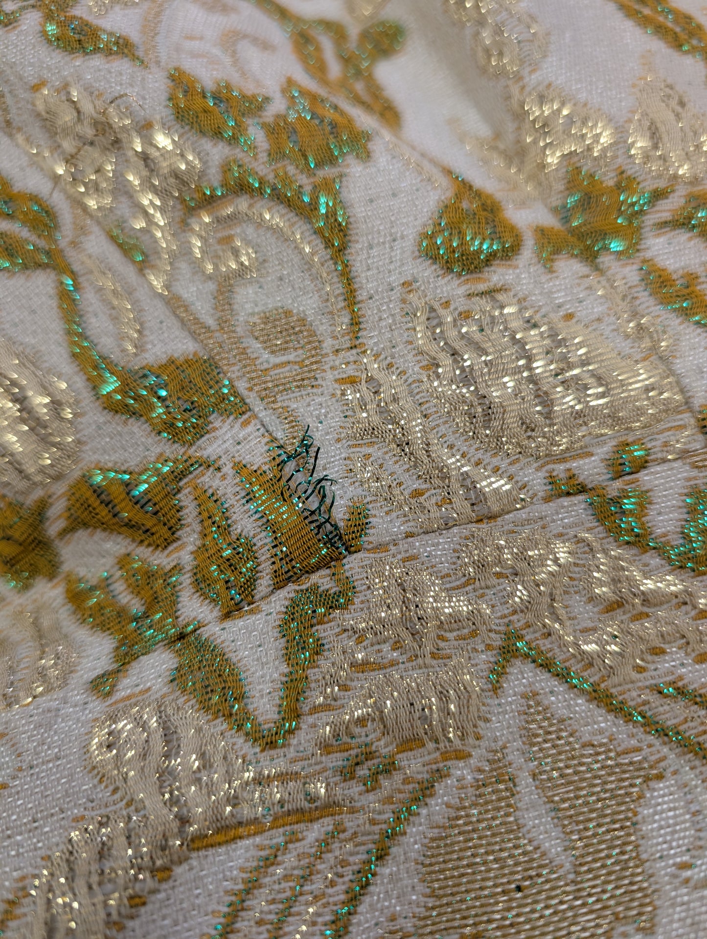 1960s Global gold brocade maxi dress - M/12