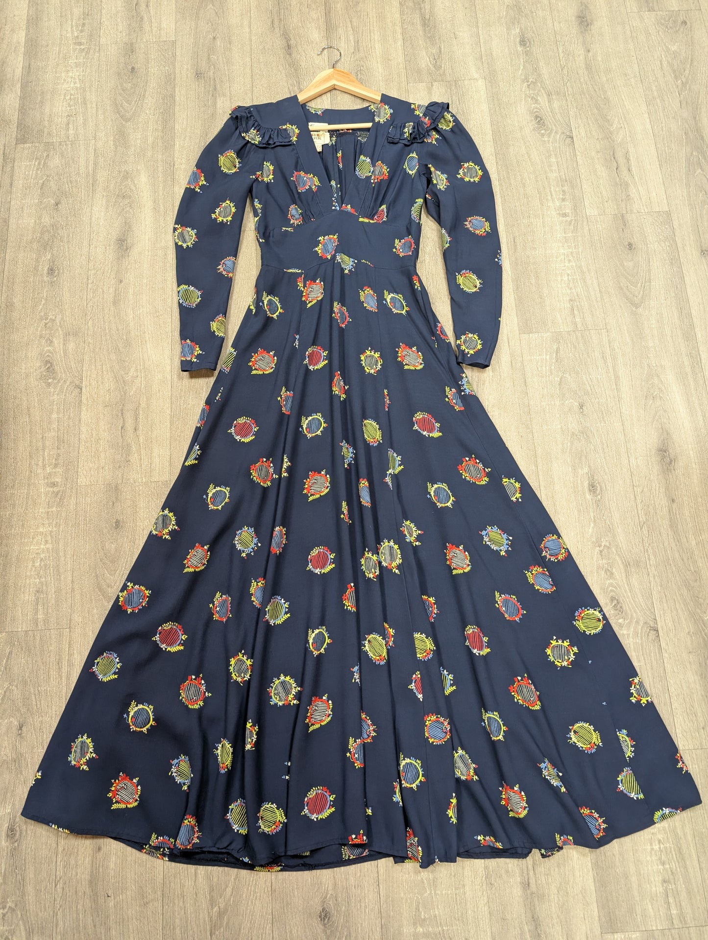 1970s Ossie Clark for Radley sold at Fenwick Celia Birtwell print maxi dress - XS/S/6/8
