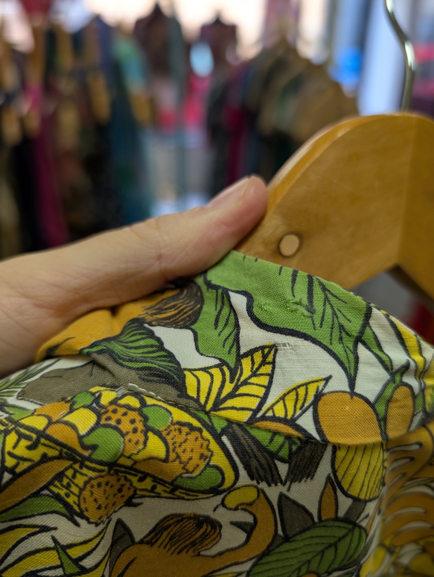 Epic 1950s Prologue novelty jungle/plant/horse print full circle cotton dress - S/10