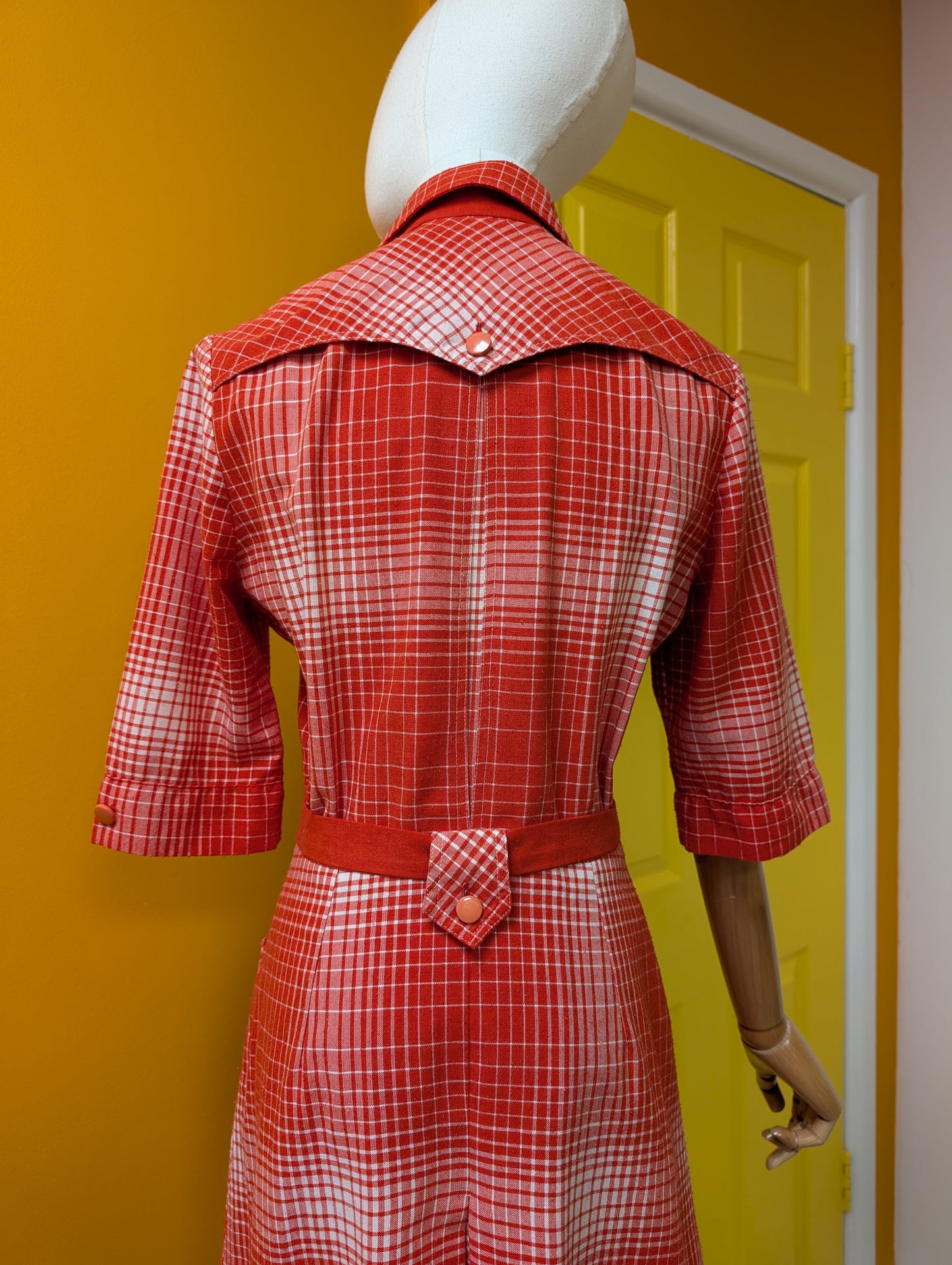 1970s Lady Ascot red dress - S/10