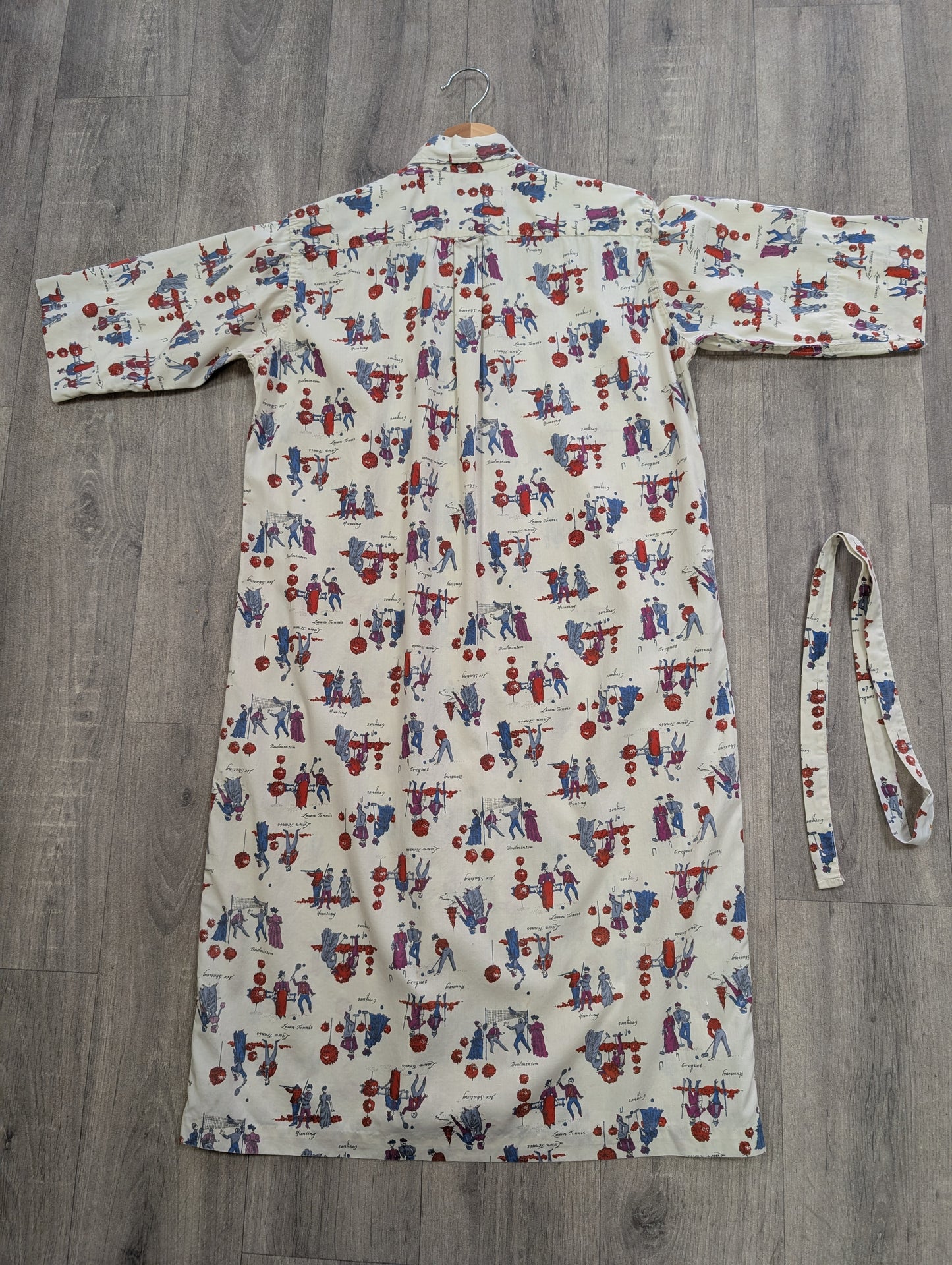 1960s Miss Fashionality novelty print cotton shirt shift dress