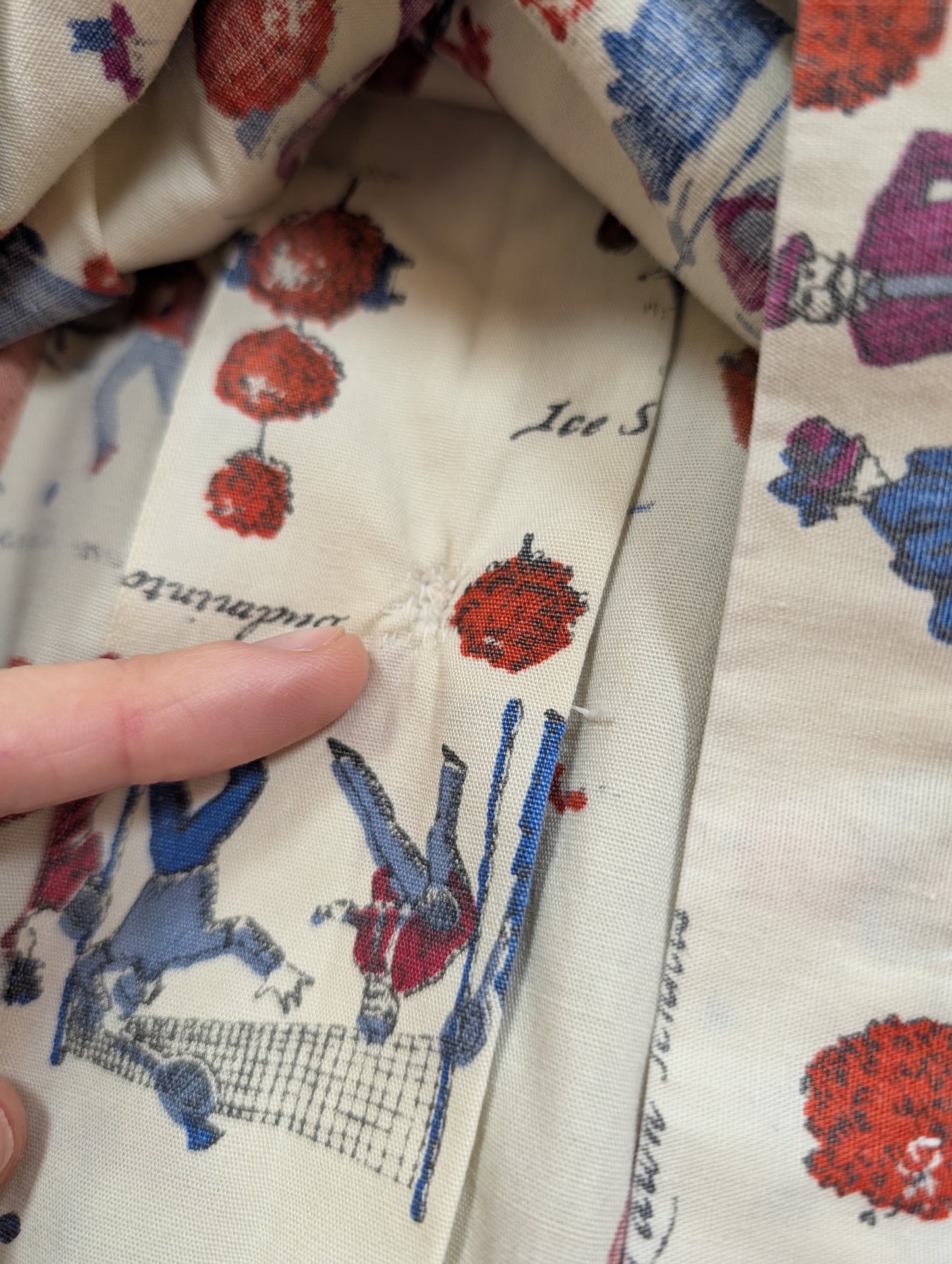 1960s Miss Fashionality novelty print cotton shirt shift dress