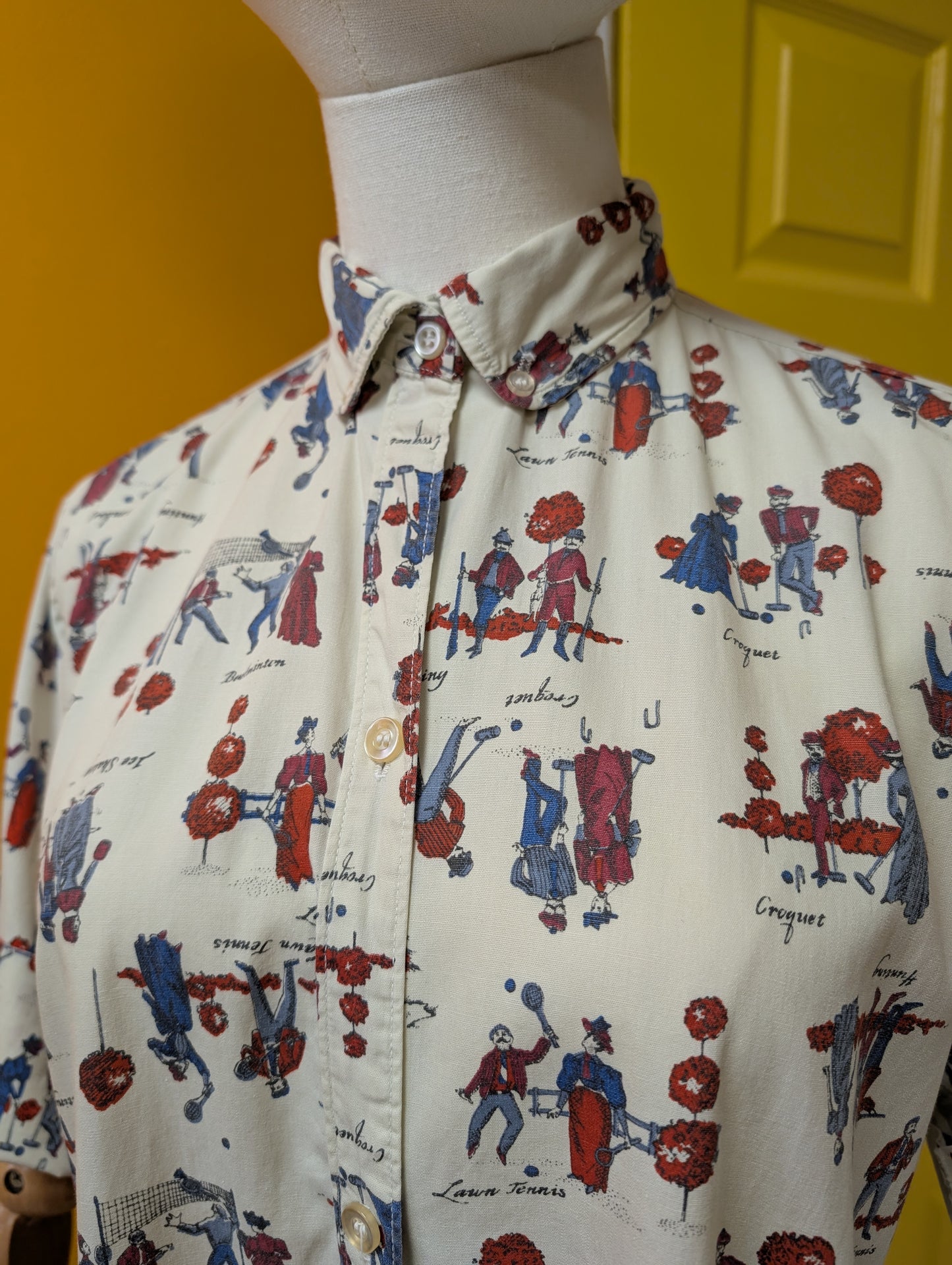 1960s Miss Fashionality novelty print cotton shirt shift dress