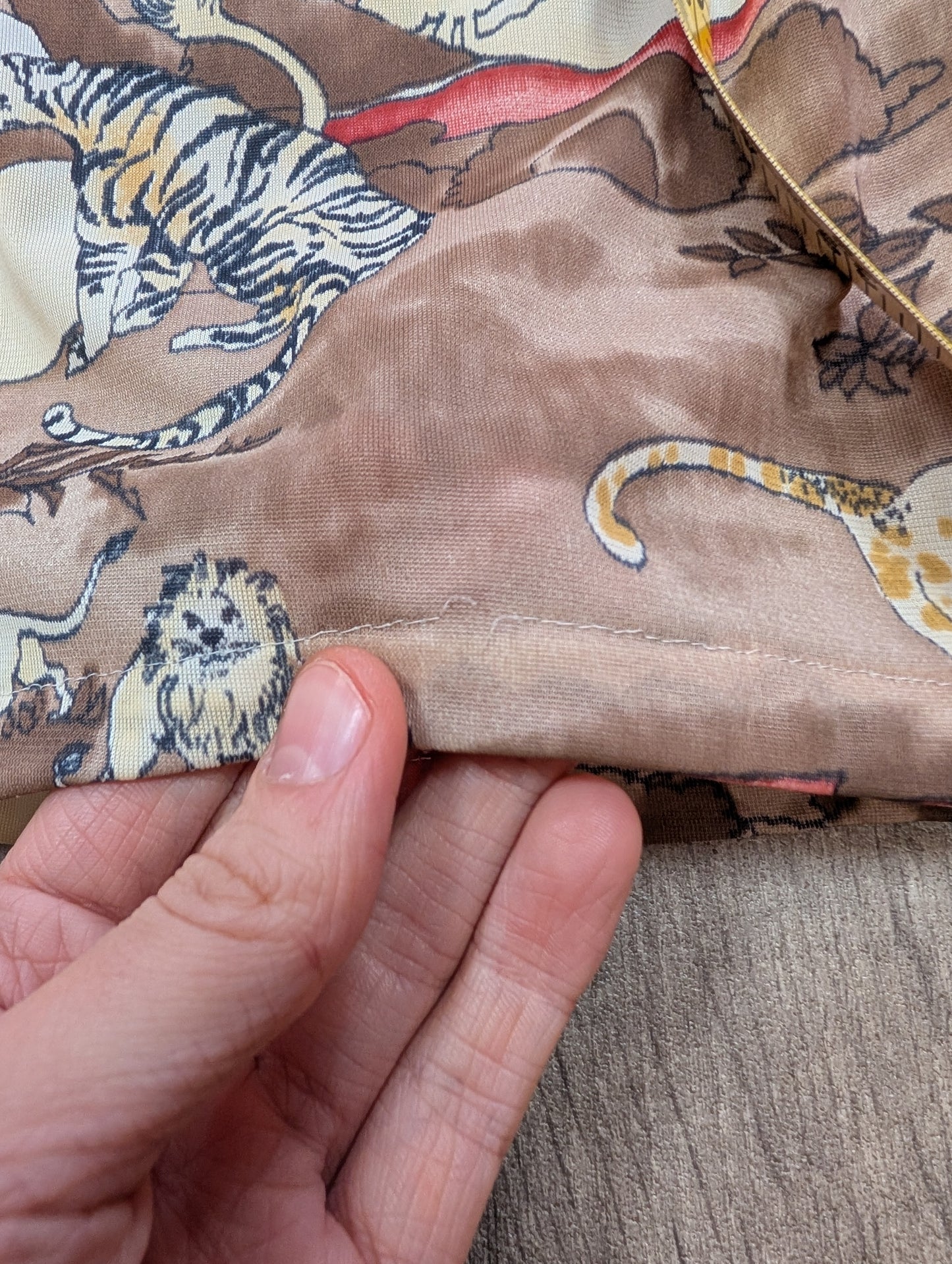 1970s Donegal novelty safari animal print shirt