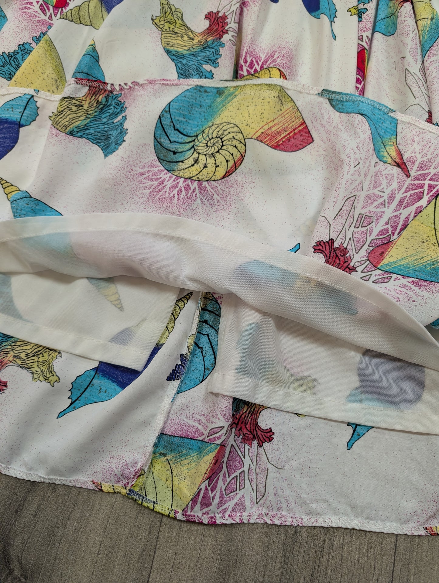 1980s novelty seashell print skirt - 30" waist