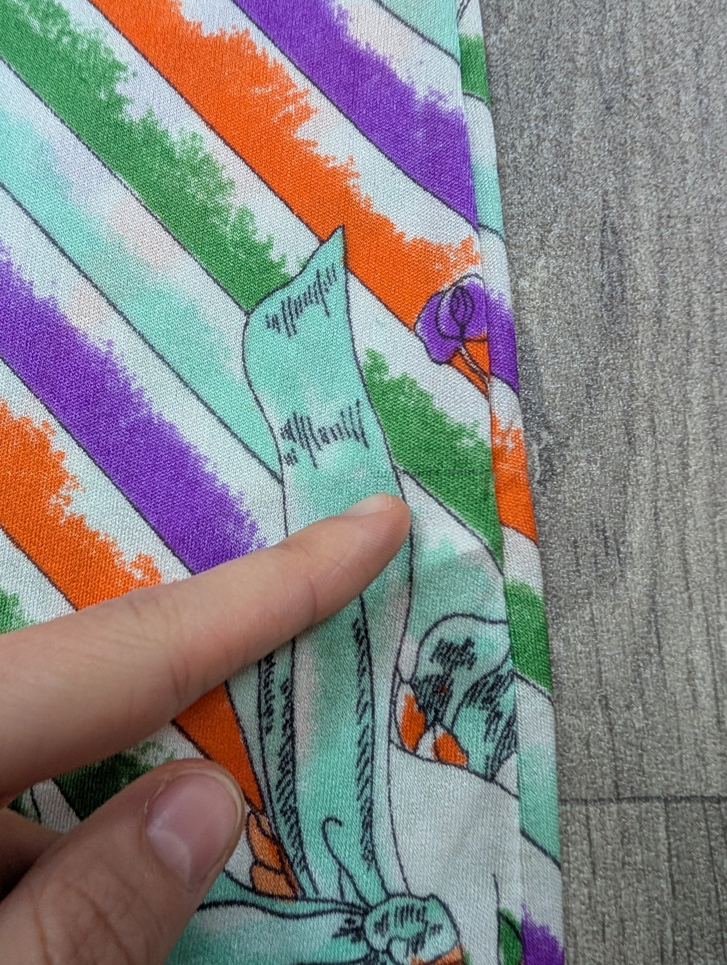 1970s Debenhams novelty print nylon vest top - S/M