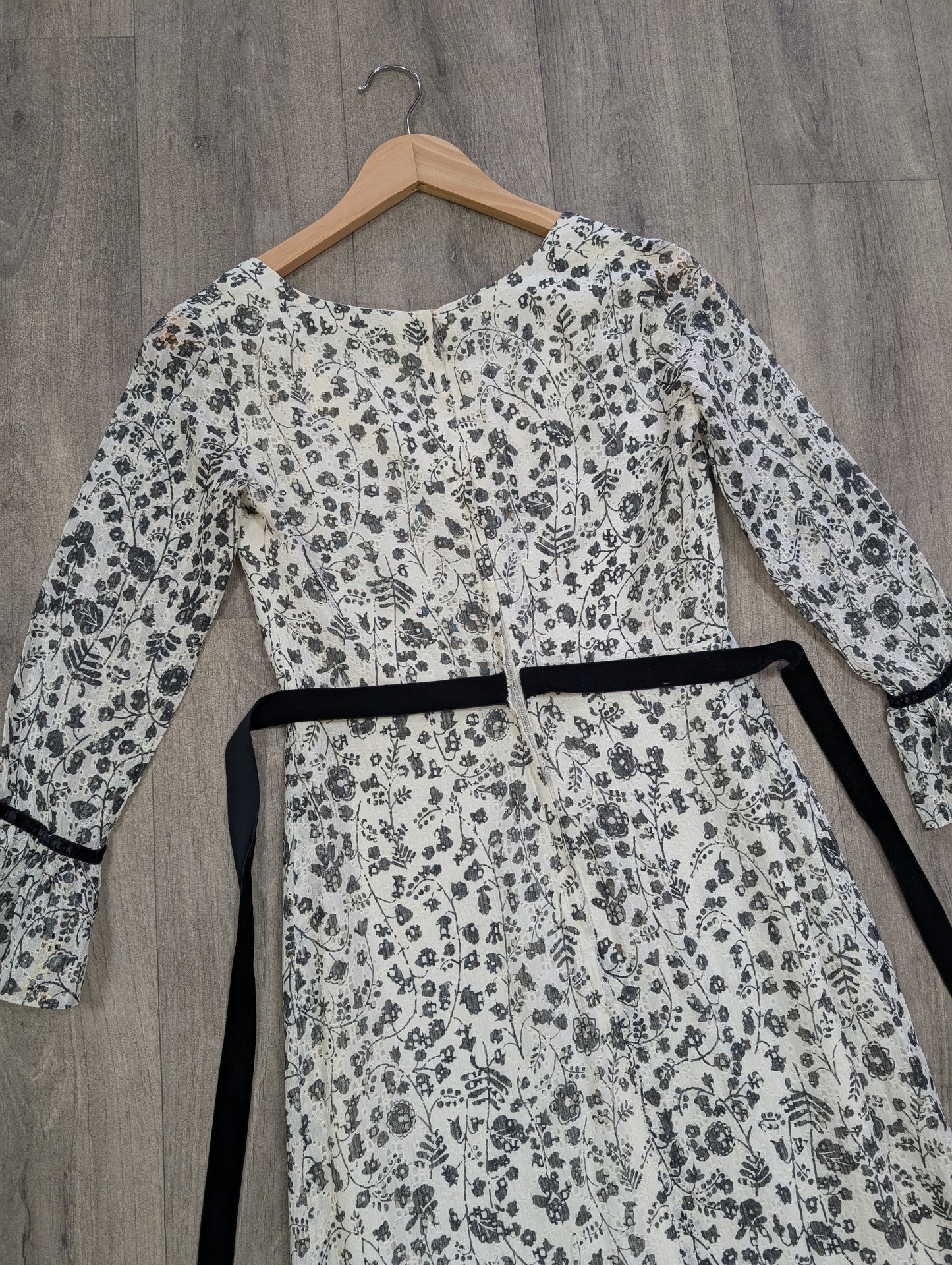1970s Richard Shops black and white maxi dress - S/8