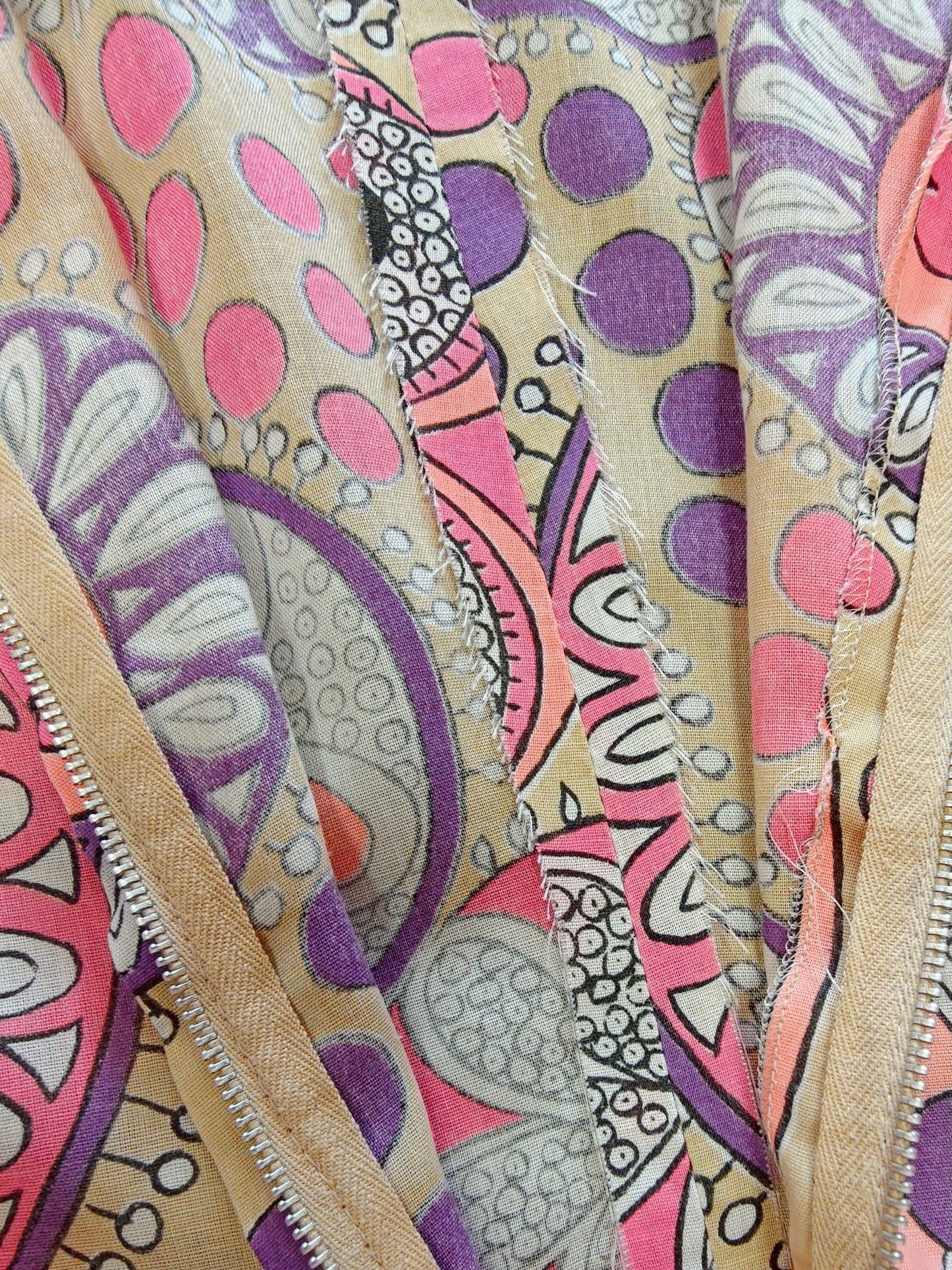 1960s Richard Shops psychedelic pink maxi dress - S