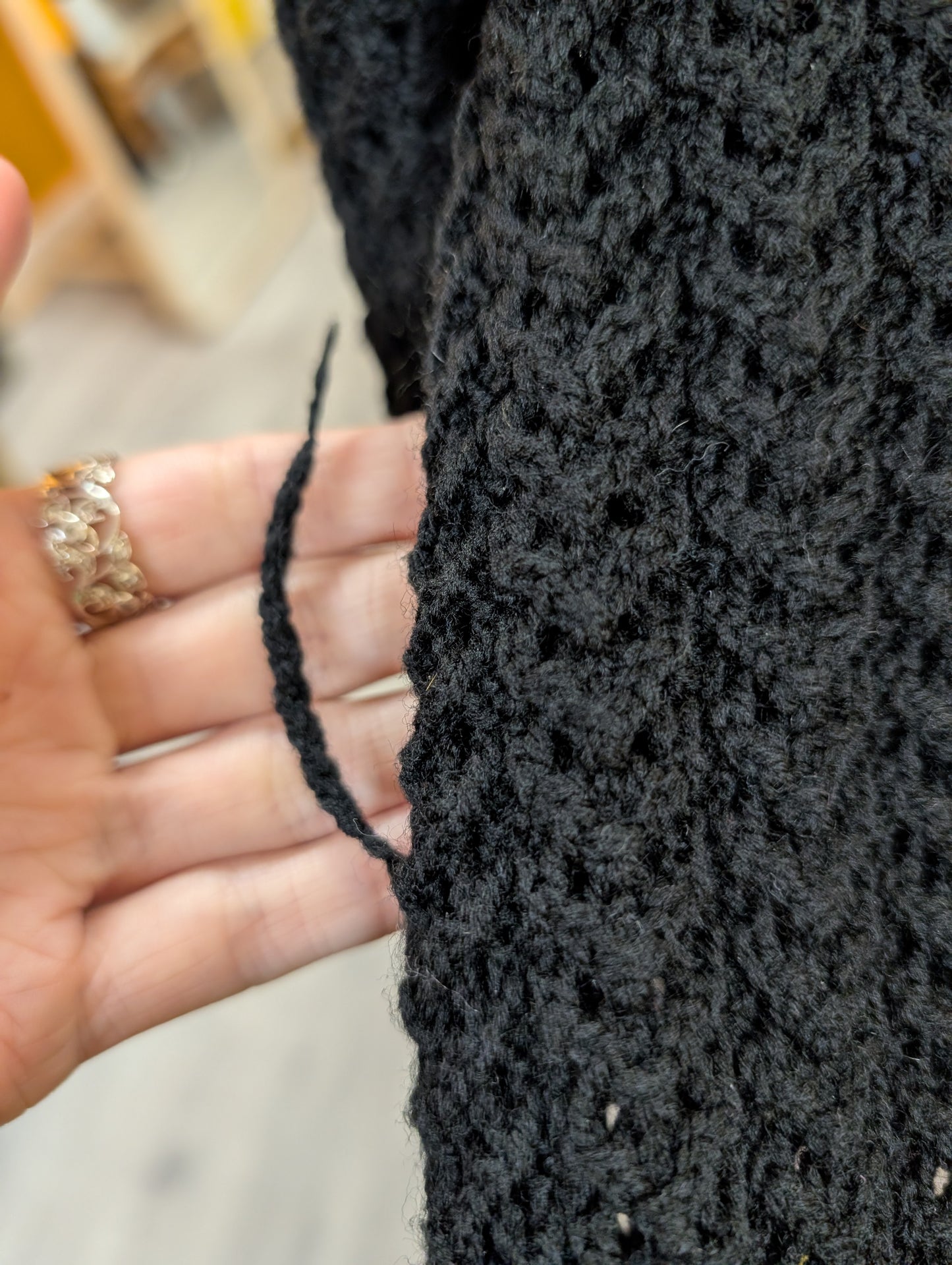 1980s black knitted dress - M