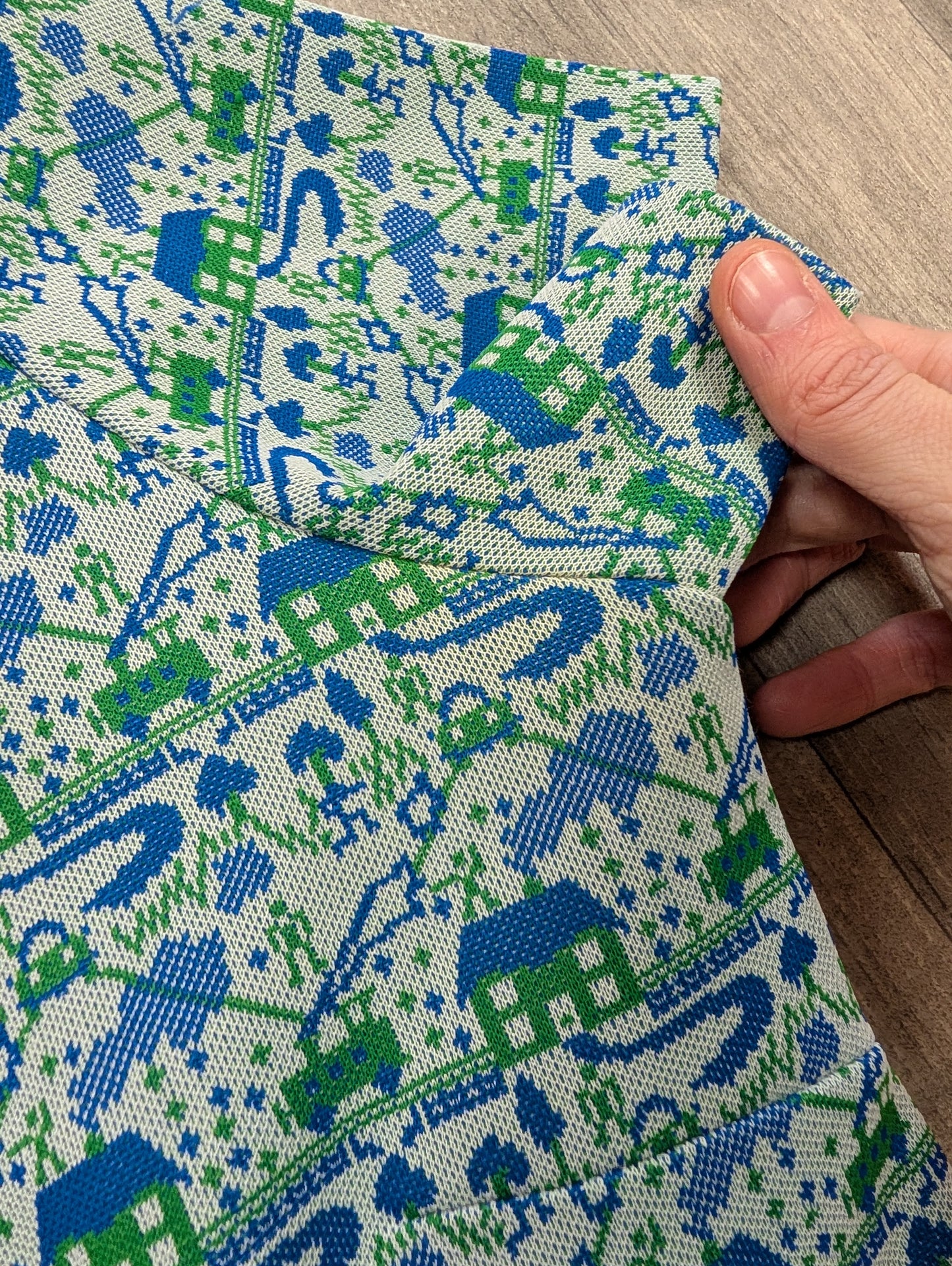 1960s novelty houses dress - L/16