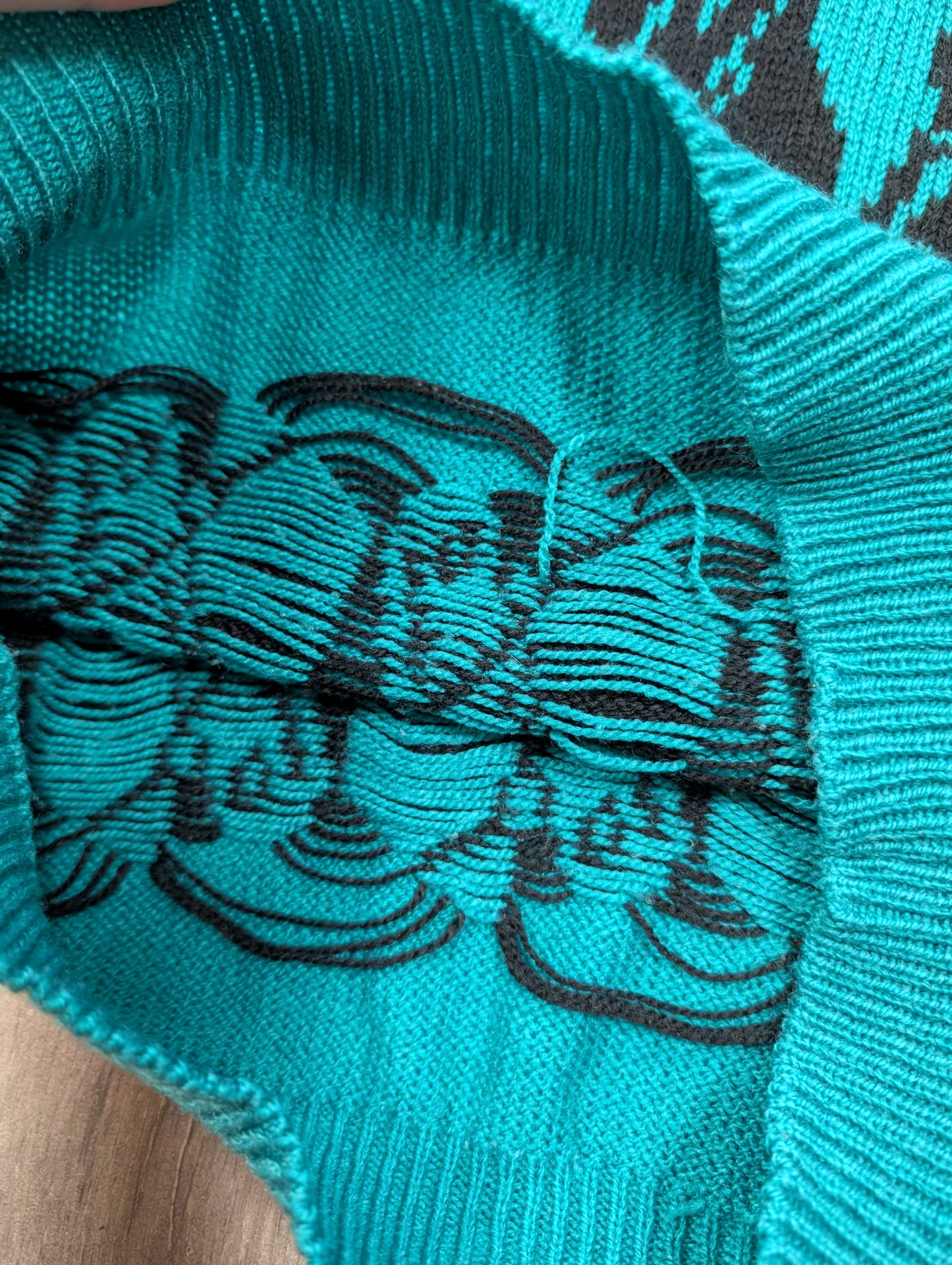 Horse jumper green/black - S