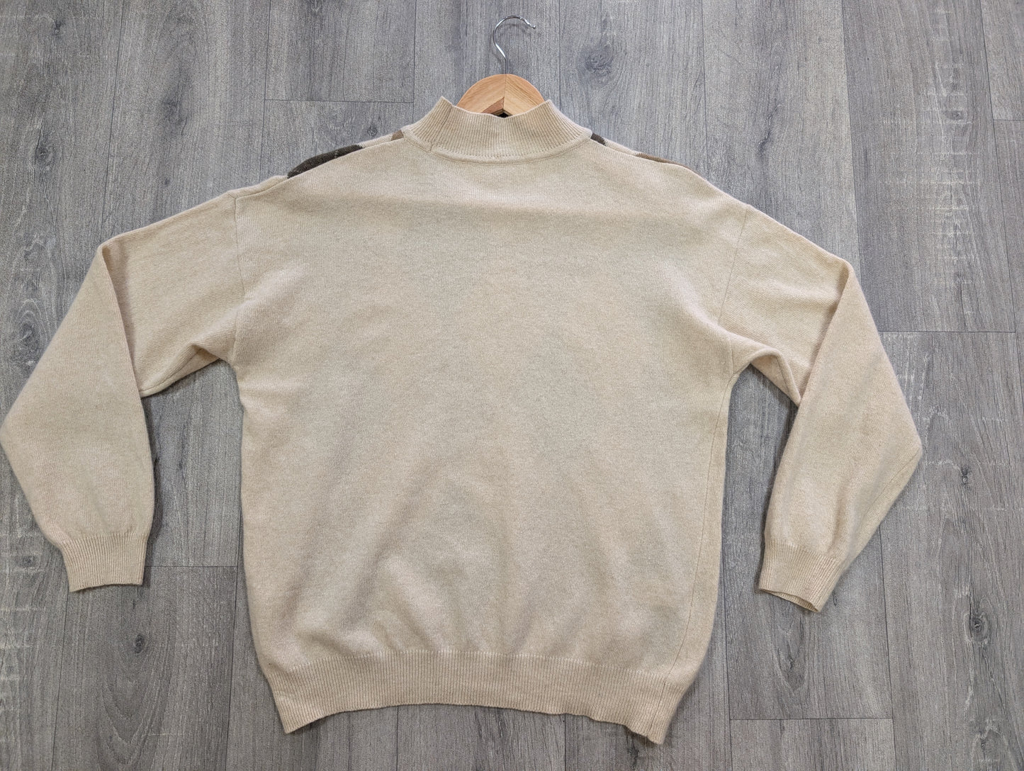 1990s St Michael lambswool/cashmere/angora argyle jumper - M