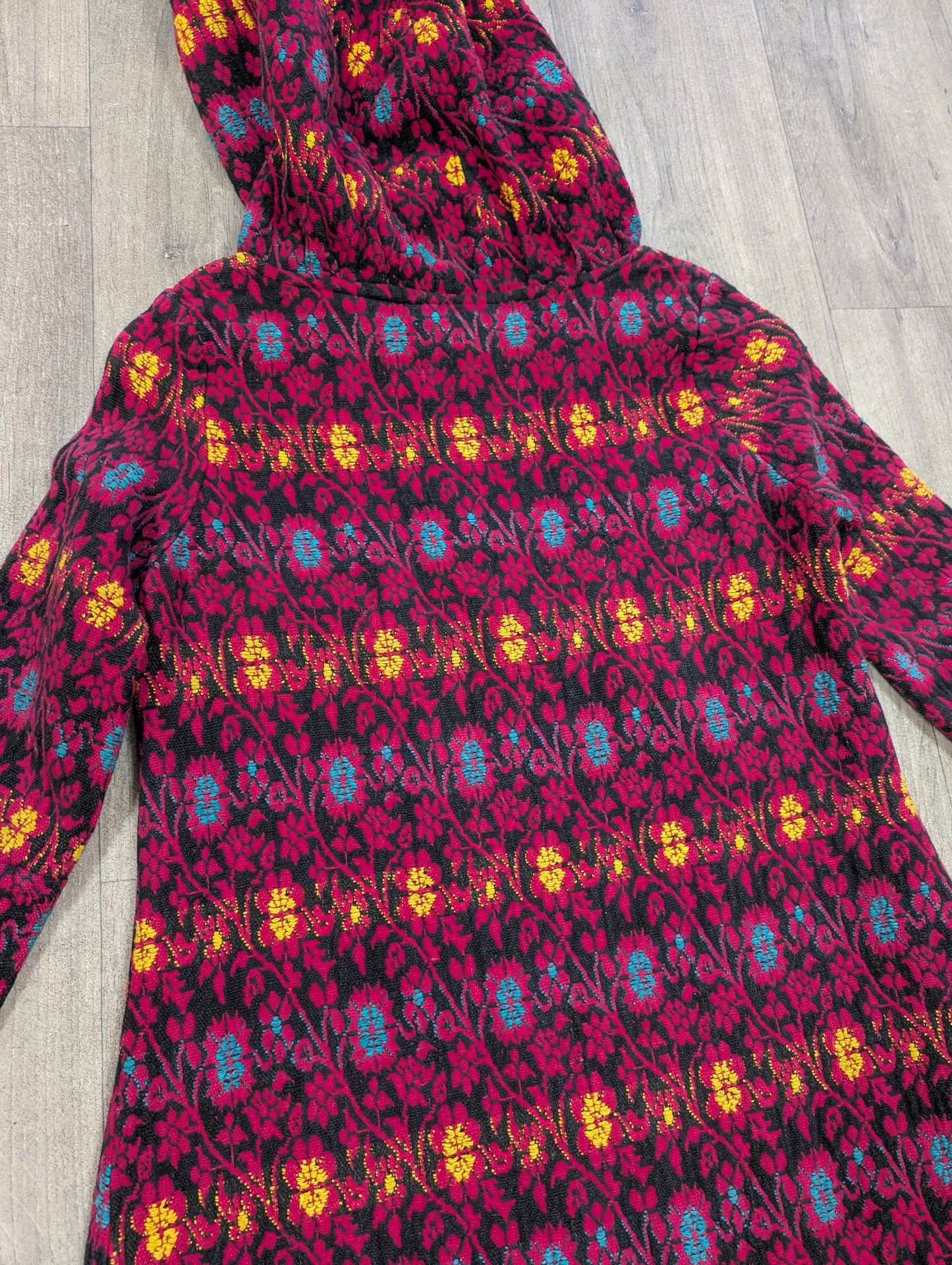 1960s Forbidden Fruit cotton tapestry hooded coat - XS/S