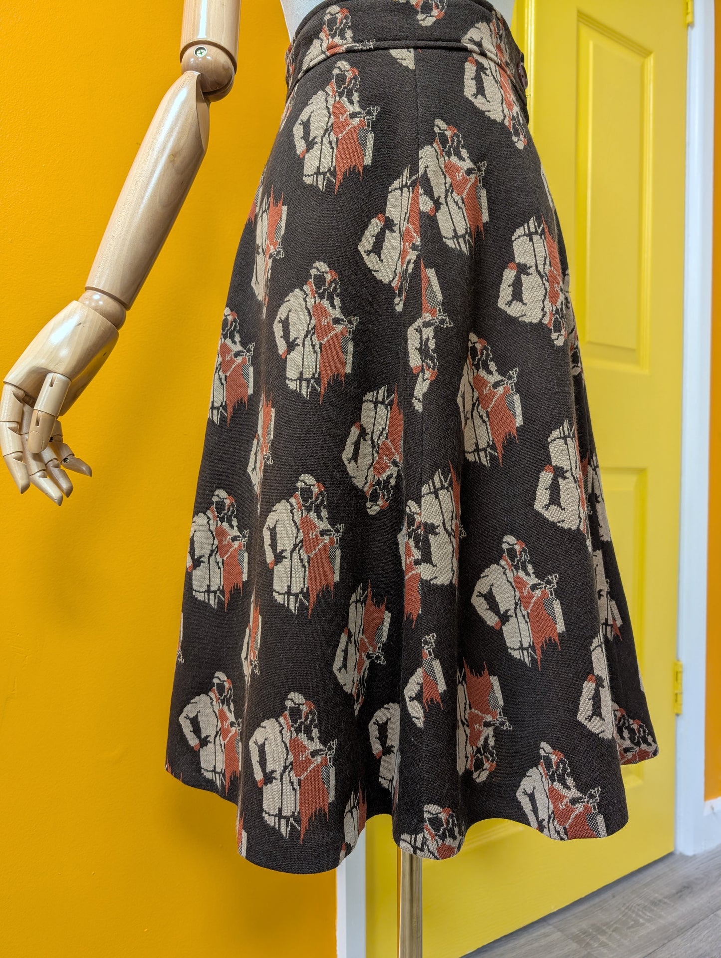 1970s Matthew Royce novelty skirt - 24"/25" waist