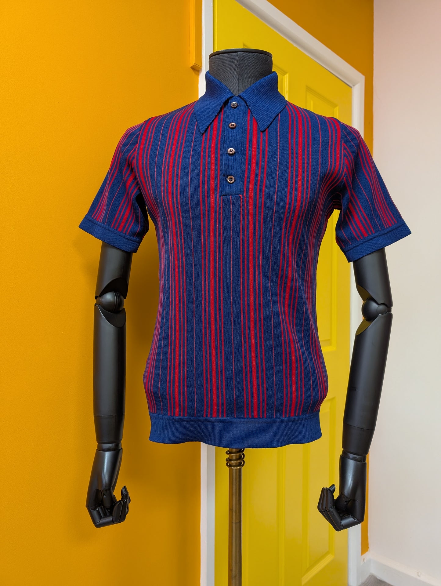 1960s St Michael red/blue shirt