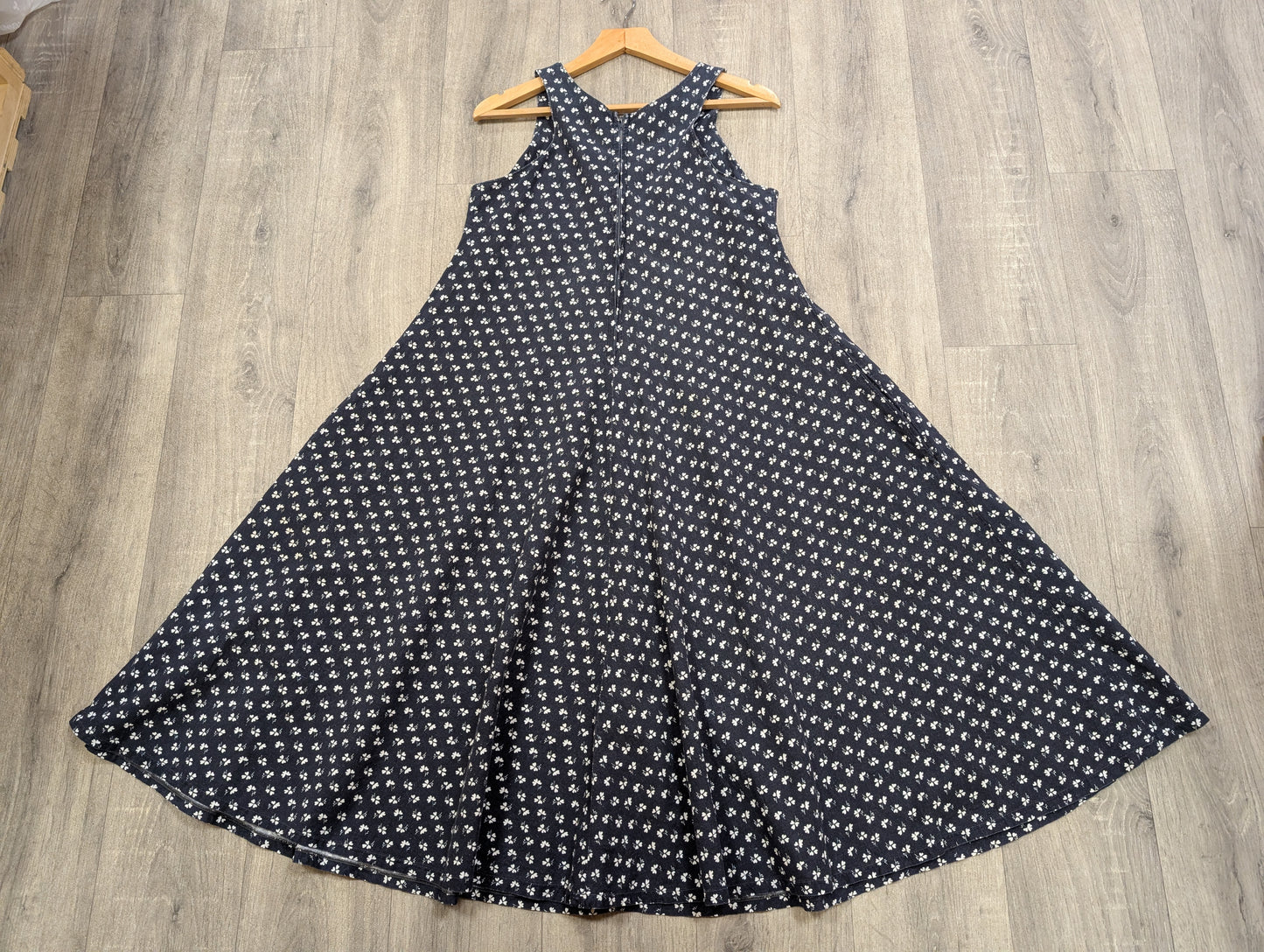 1970s Laura Ashley made in Wales clover print cotton dress - S/8/10