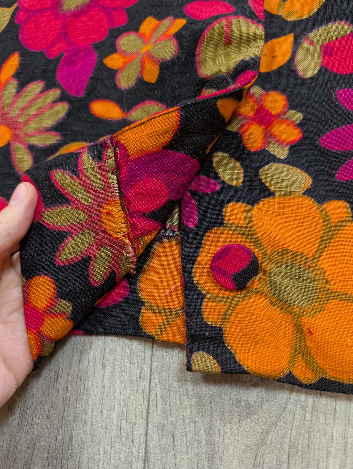 1960s Carnegie floral dress - S/8/10