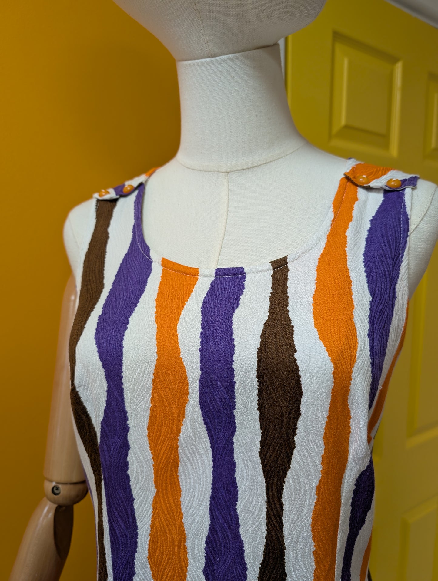60s/70s Vilona cotton dress - S/10
