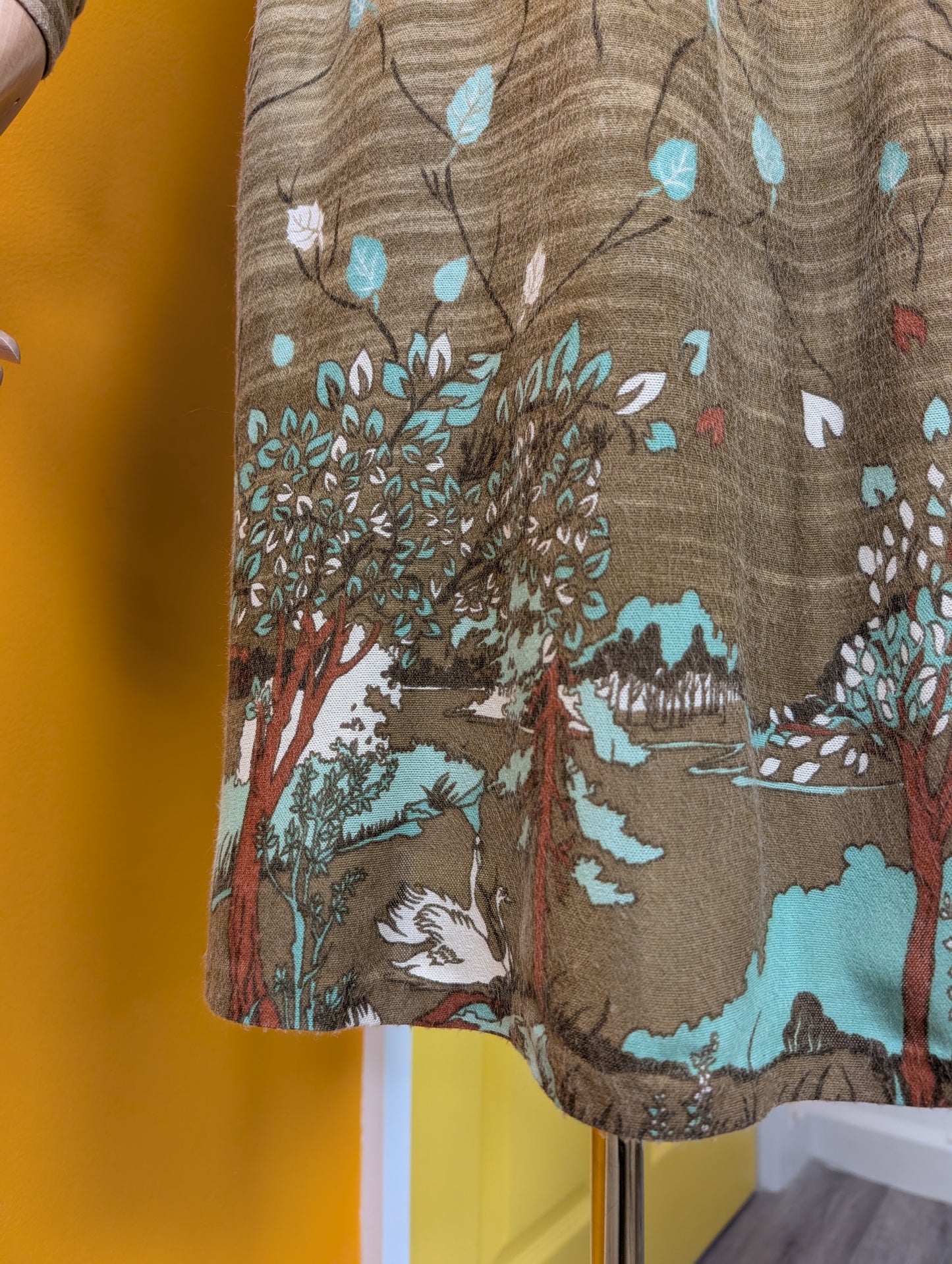 1970s Louis Caring autumnal novelty print dress - XS/S/6/8